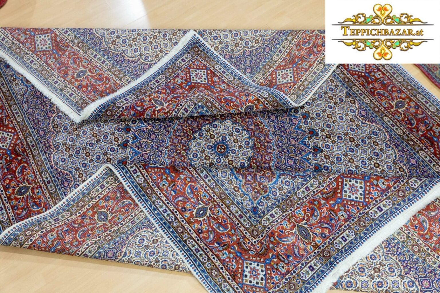 Perserteppich Moud 360x245 cm Wolle handgeknüpft (Verkauft)
