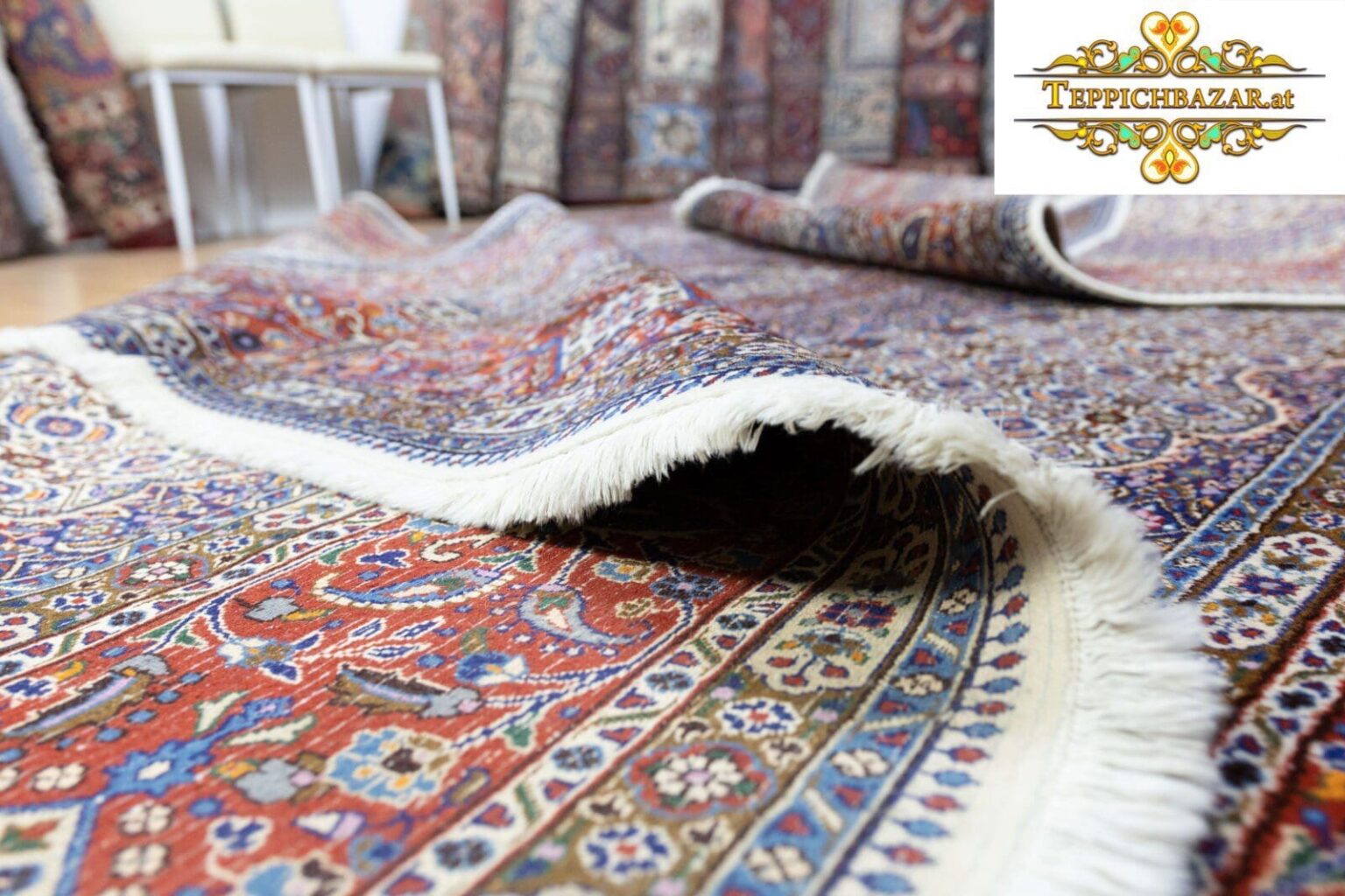 Perserteppich Moud 360x245 cm Wolle handgeknüpft (Verkauft)