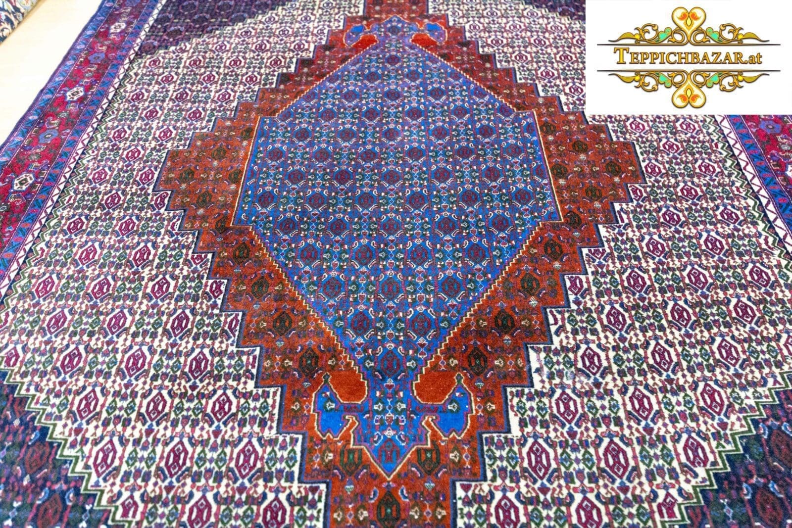 Perserteppich Senneh ca 310 x 216 cm Handgeknüpft (Verkauft)