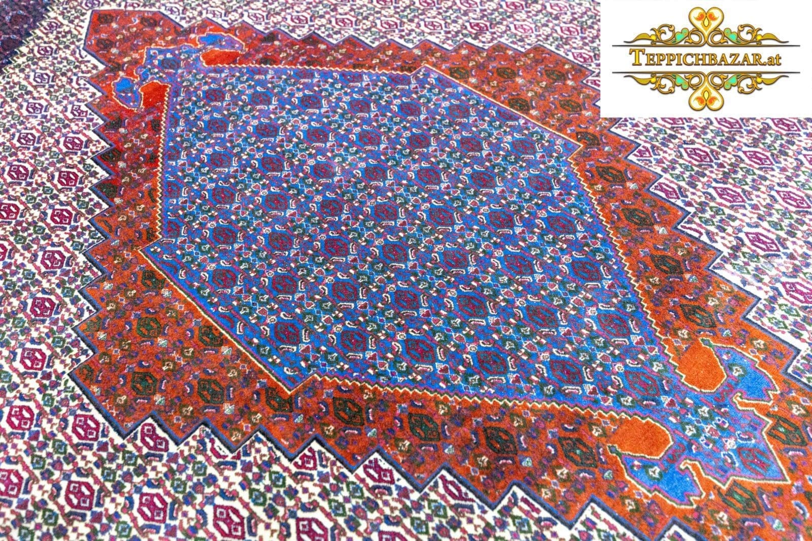 Perserteppich Senneh ca 310 x 216 cm Handgeknüpft (Verkauft)