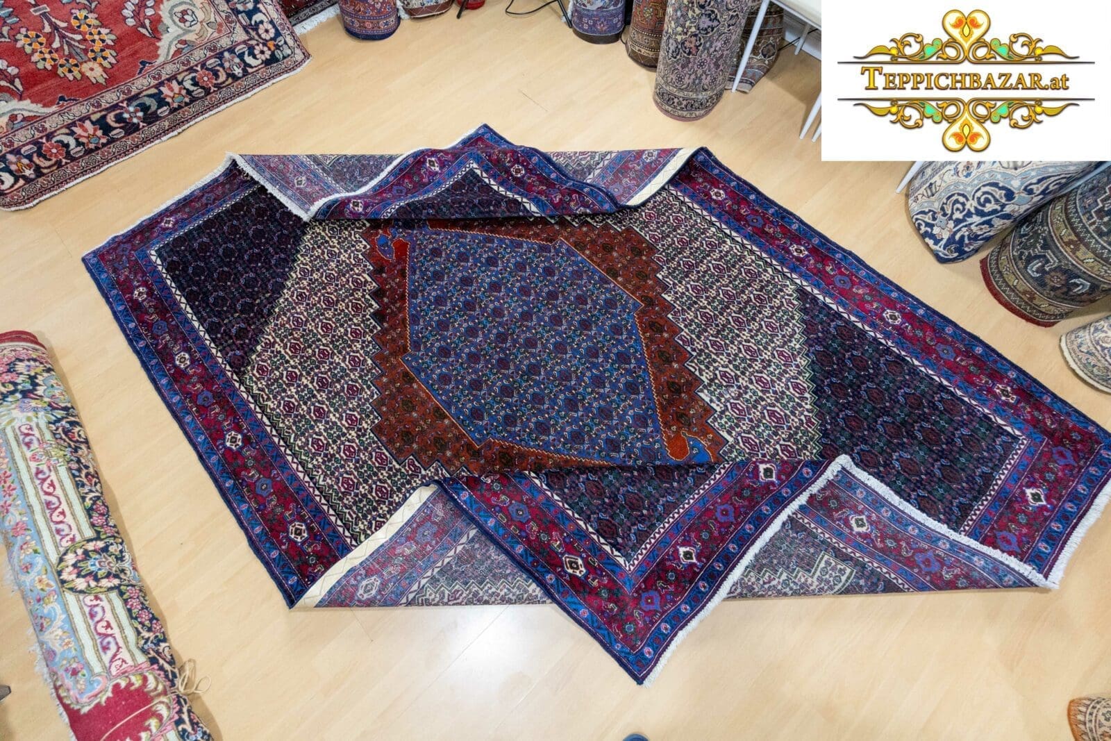 Perserteppich Senneh ca 310 x 216 cm Handgeknüpft (Verkauft)
