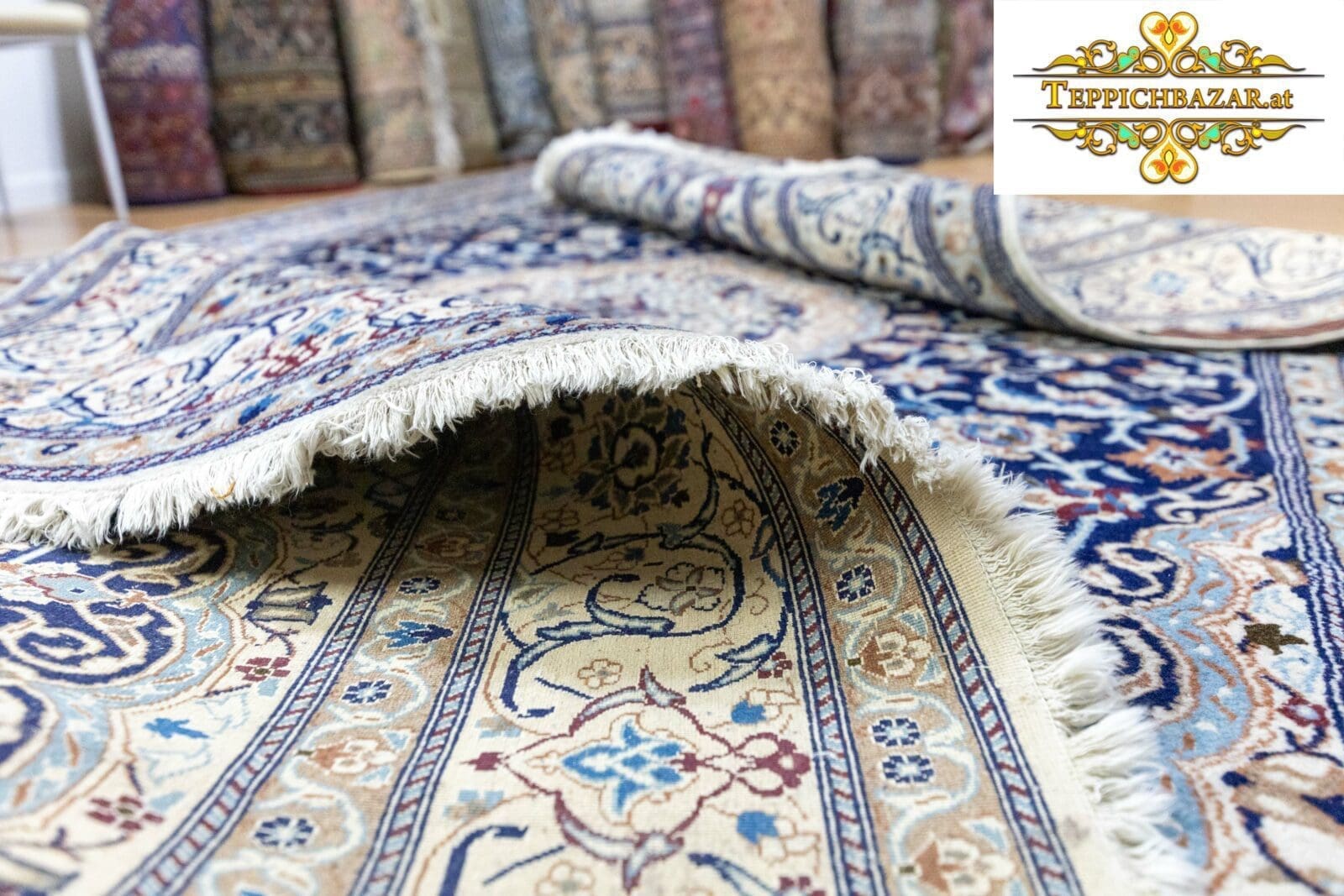 Perserteppich Nain ca 350x235cm Wolle handgeknüpft (Verkauft)