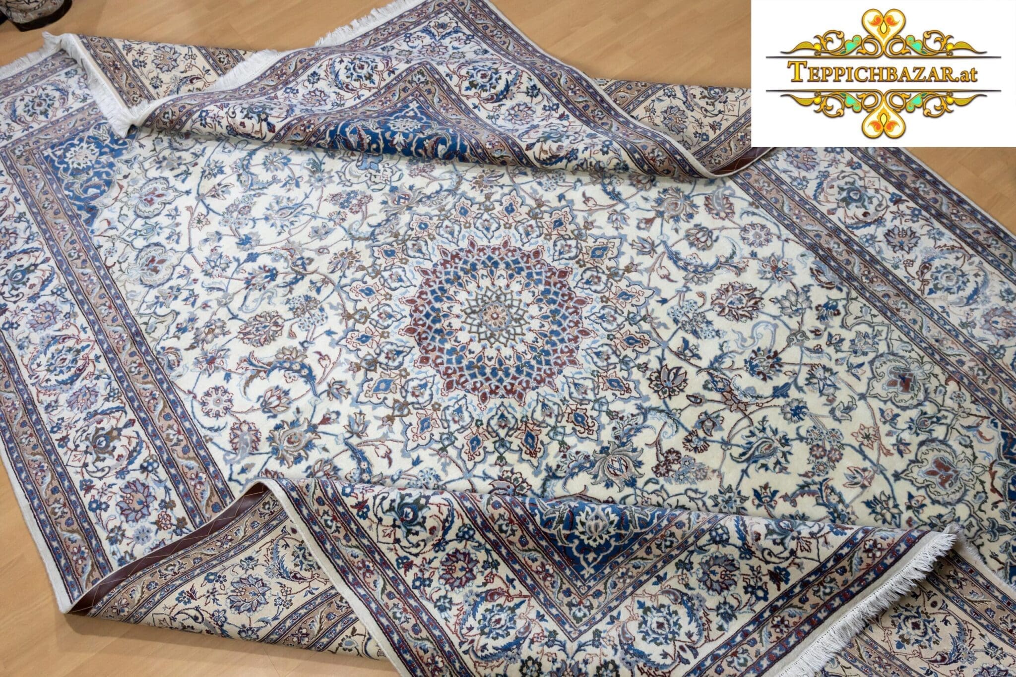 Perserteppich Nain 350x250cm Wolle handgeknüpft (Verkauft)