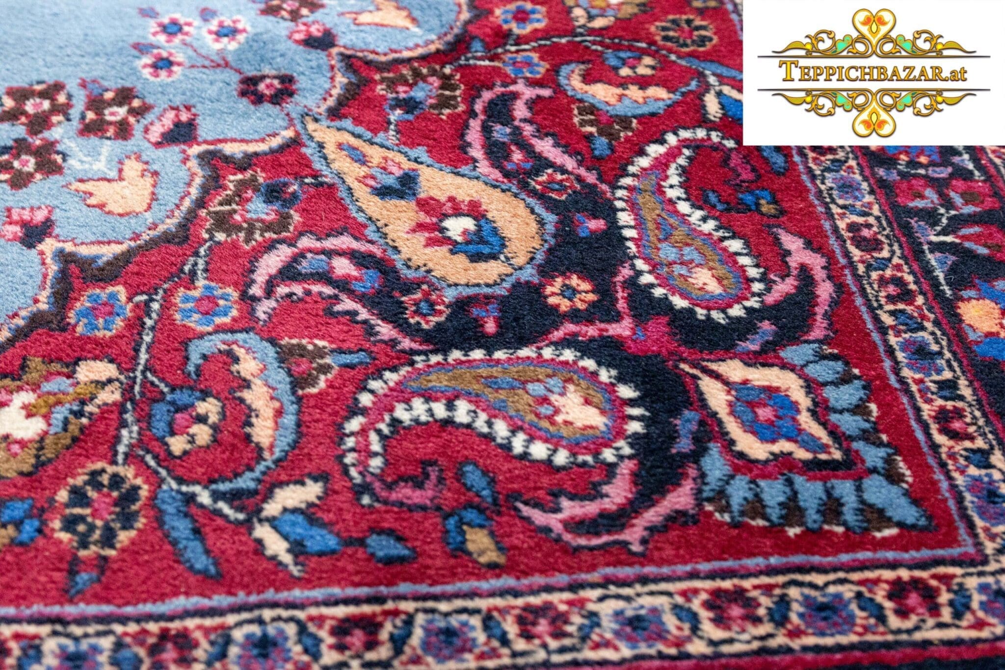 Perserteppich Sabzevar ca. 340 x 251 cm Wolle handgeknüpft