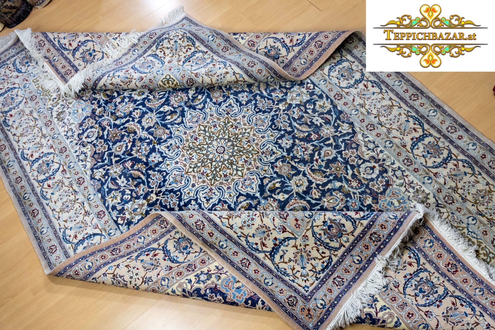 Perserteppich Nain 320 x 210 cm Wolle handgeknüpft (Verkauft)