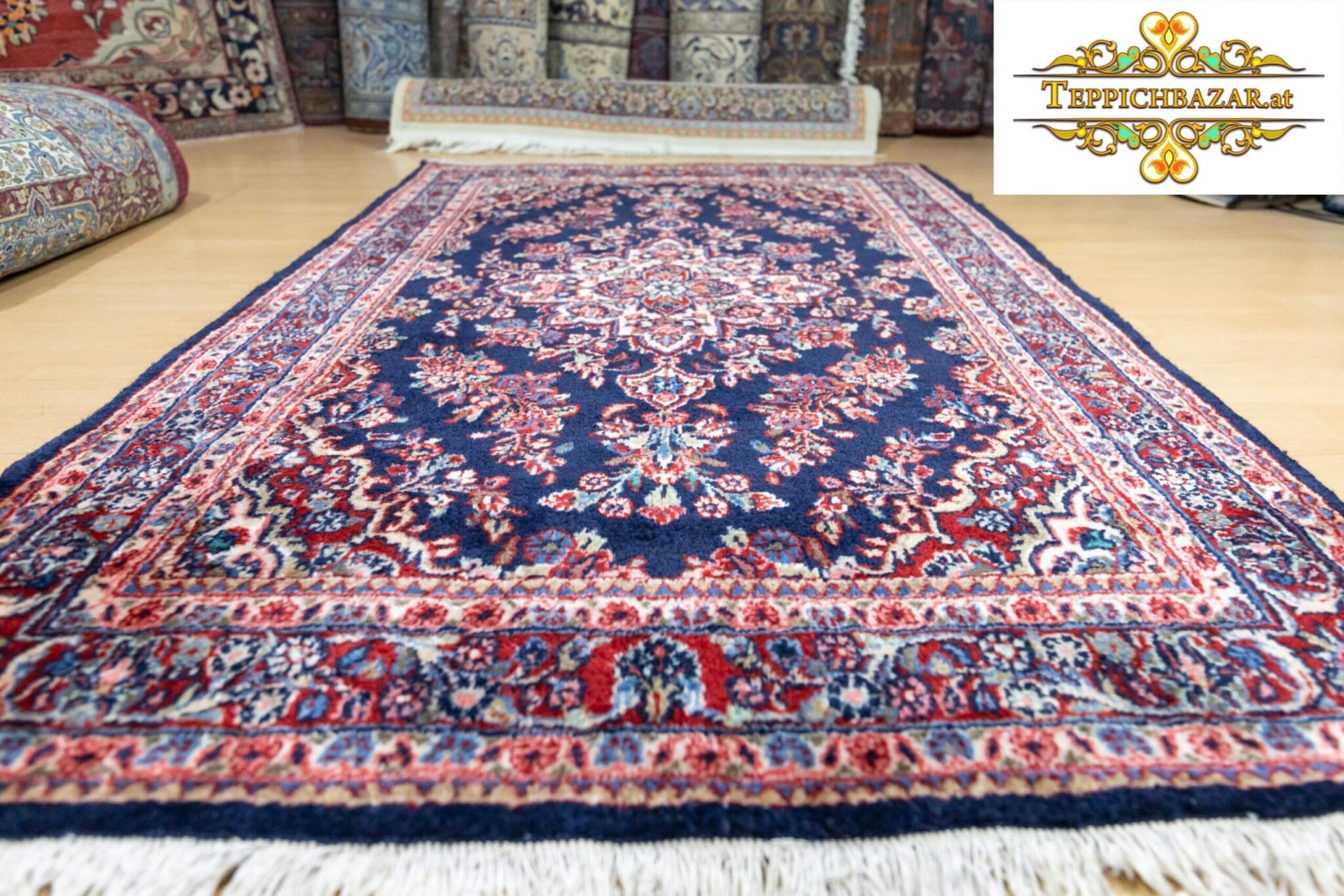 Perserteppich Sarough Farahan ca 200x135 cm Wolle handgeknüpft
