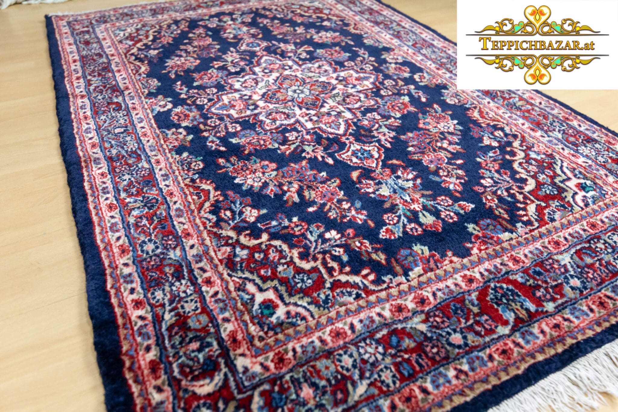Perserteppich Sarough Farahan ca 200x135 cm Wolle handgeknüpft