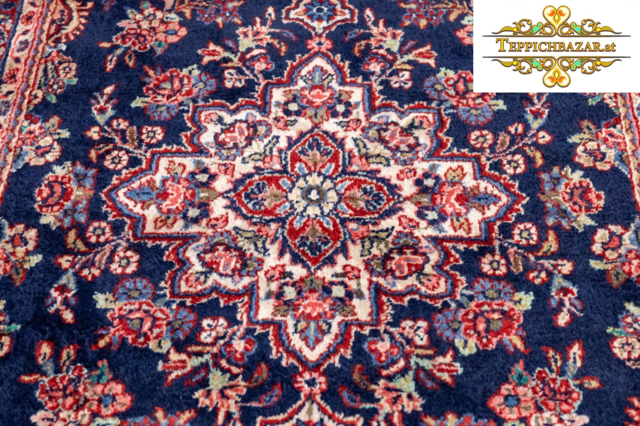 Perserteppich Sarough Farahan ca 200x135 cm Wolle handgeknüpft