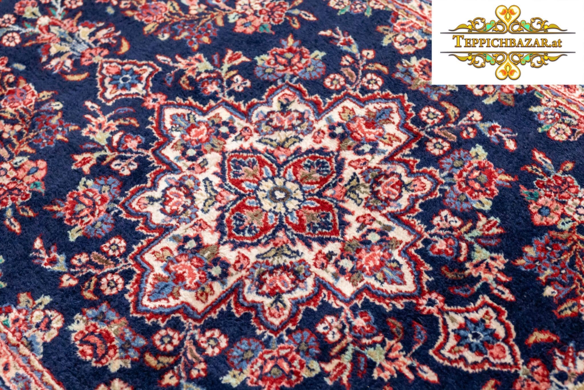 Perserteppich Sarough Farahan ca 200x135 cm Wolle handgeknüpft