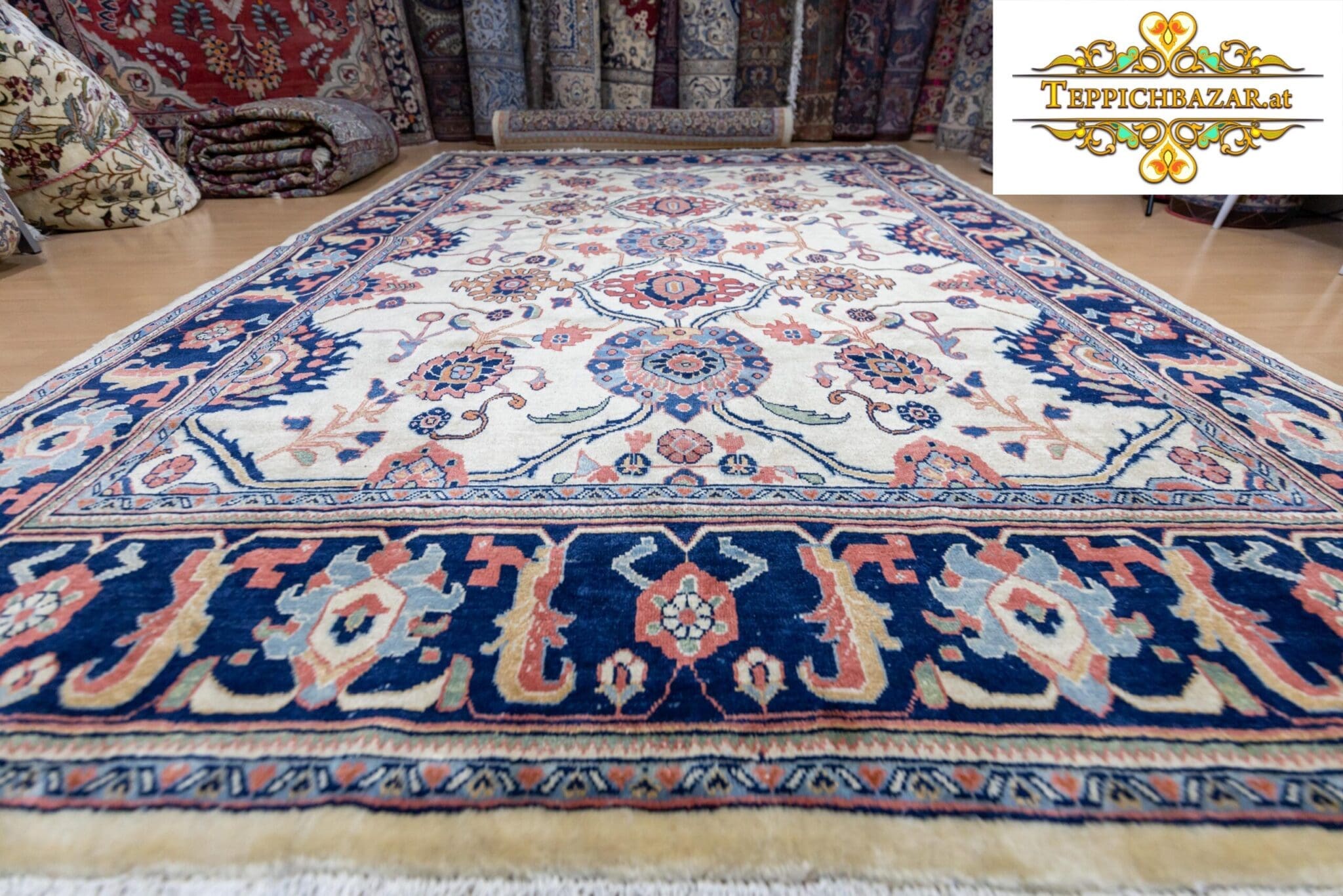 Perserteppich Sarough Farahan ca. 290x210 cm Wolle handgeknüpft