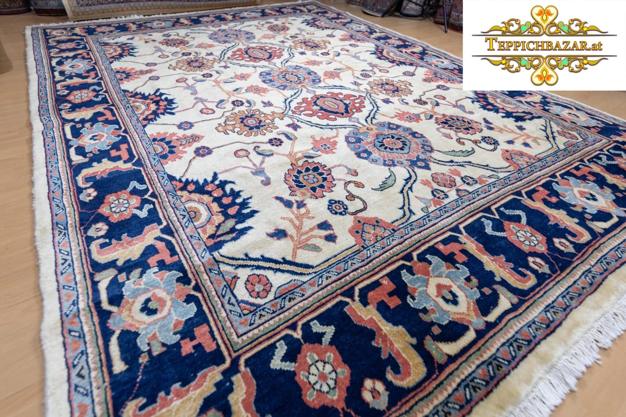 Perserteppich Sarough Farahan ca. 290x210 cm Wolle handgeknüpft