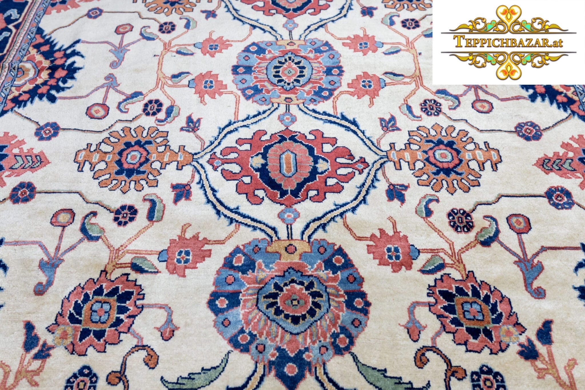 Perserteppich Sarough Farahan ca. 290x210 cm Wolle handgeknüpft