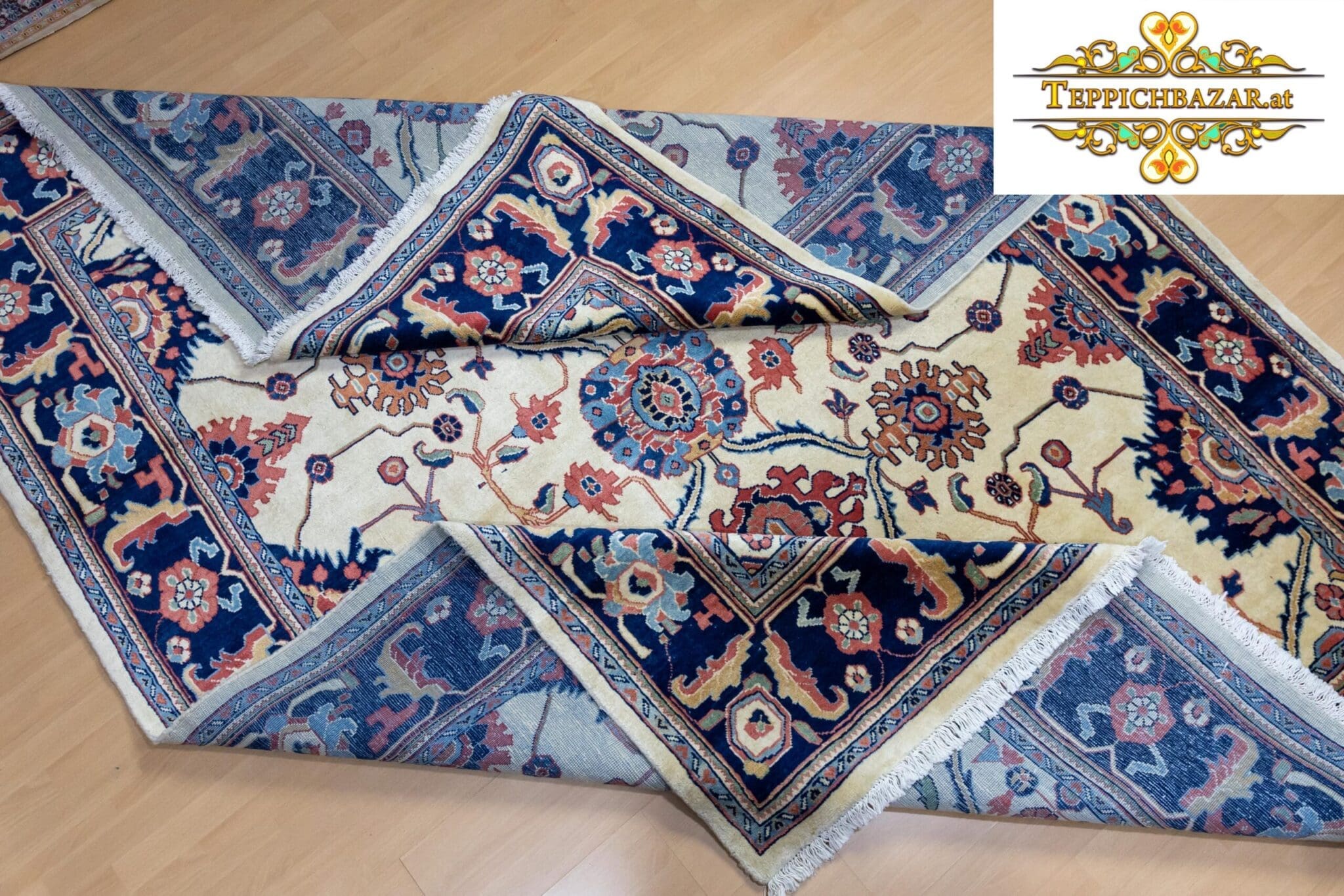Perserteppich Sarough Farahan ca. 290x210 cm Wolle handgeknüpft