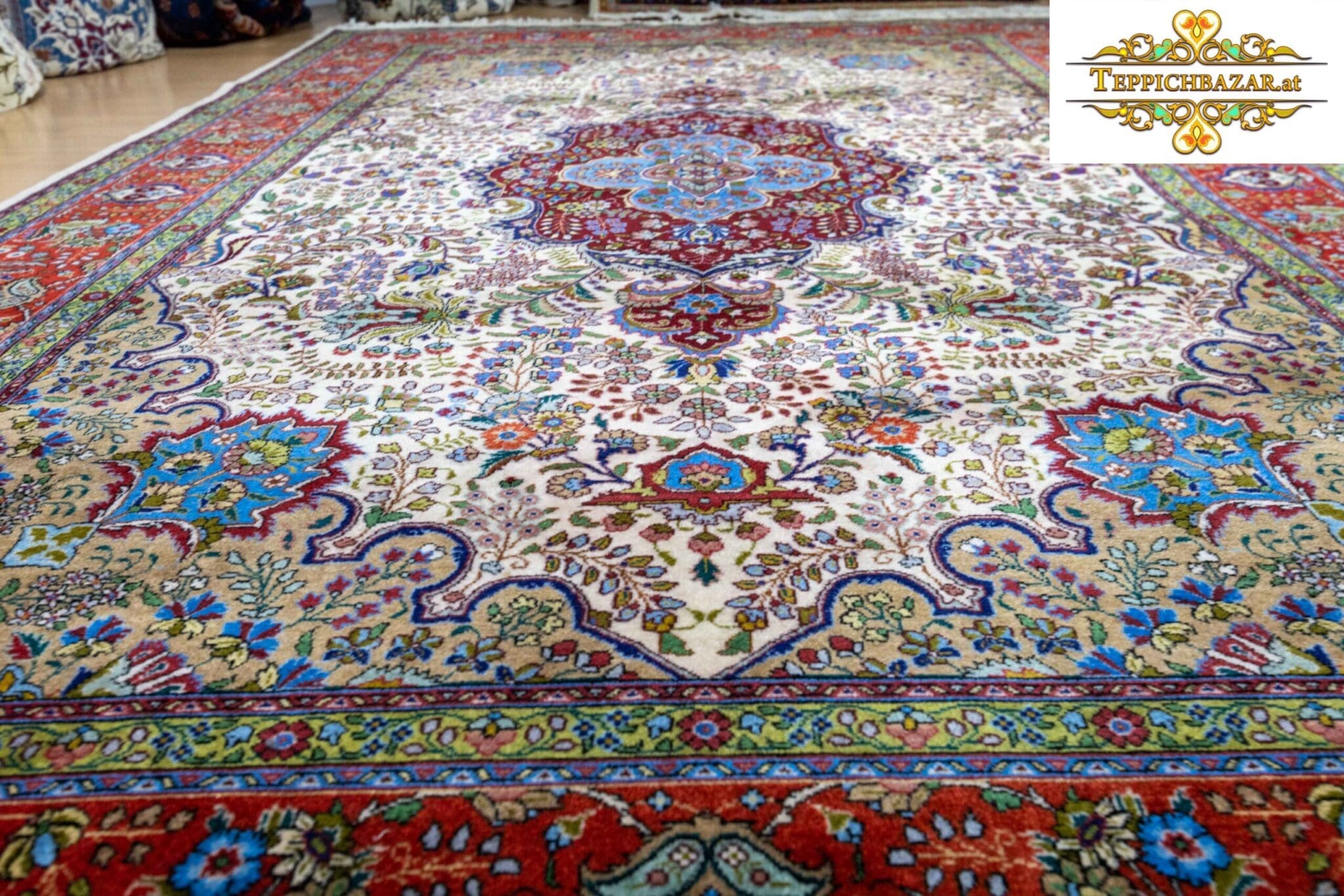 Perserteppich Täbriz 307 x 208 cm Wolle handgeknüpft