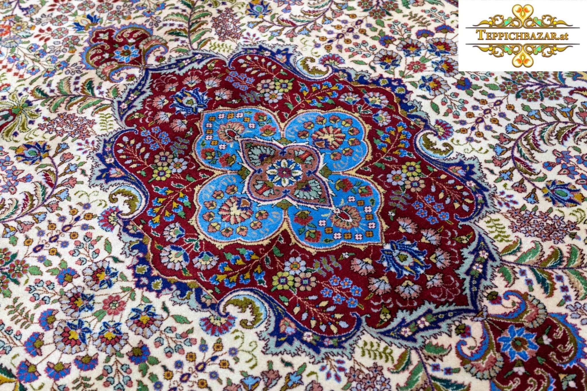 Perserteppich Täbriz 307 x 208 cm Wolle handgeknüpft