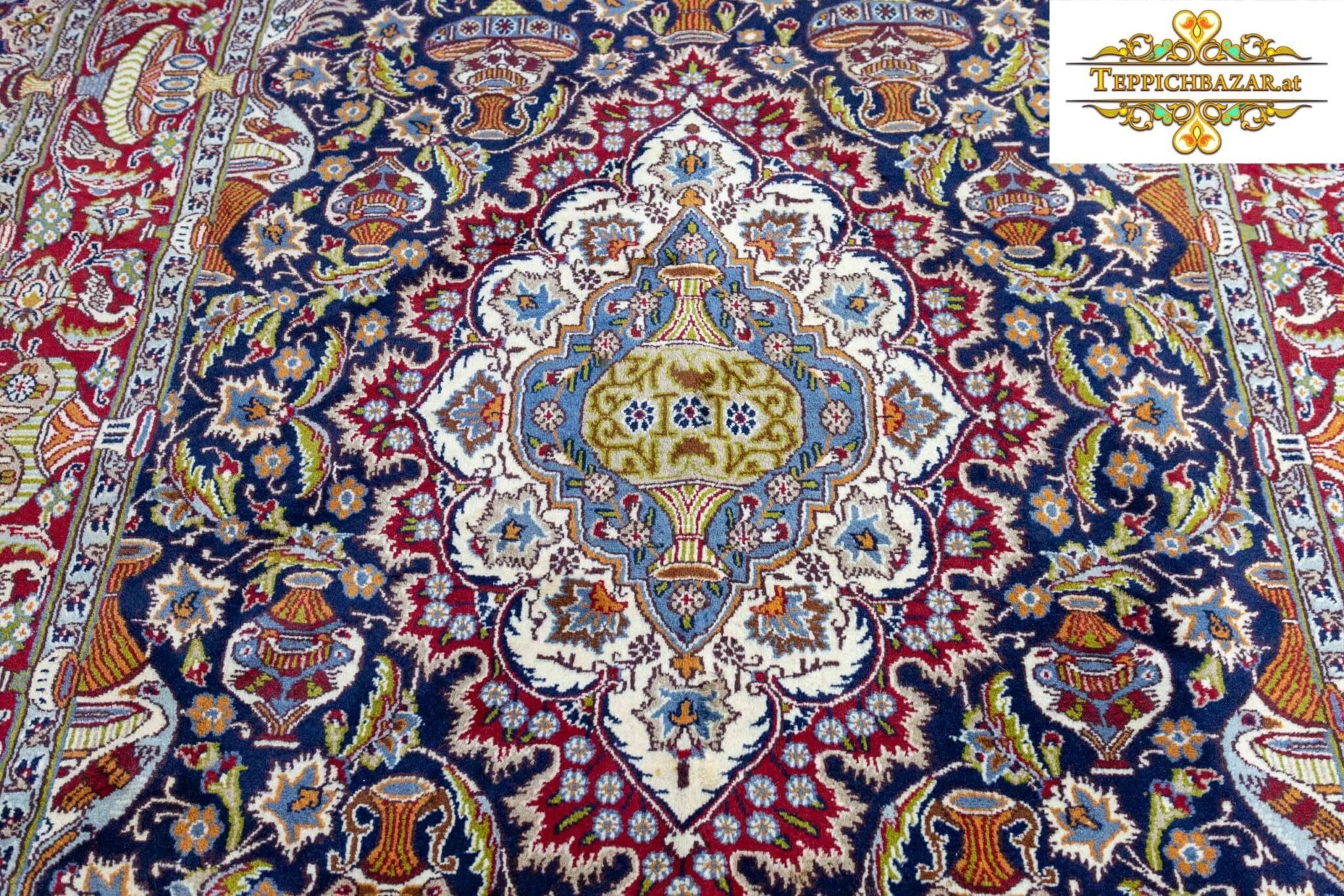 Perserteppich Kashmar 298 x 196 cm Wolle handgeknüpft (Verkauft)