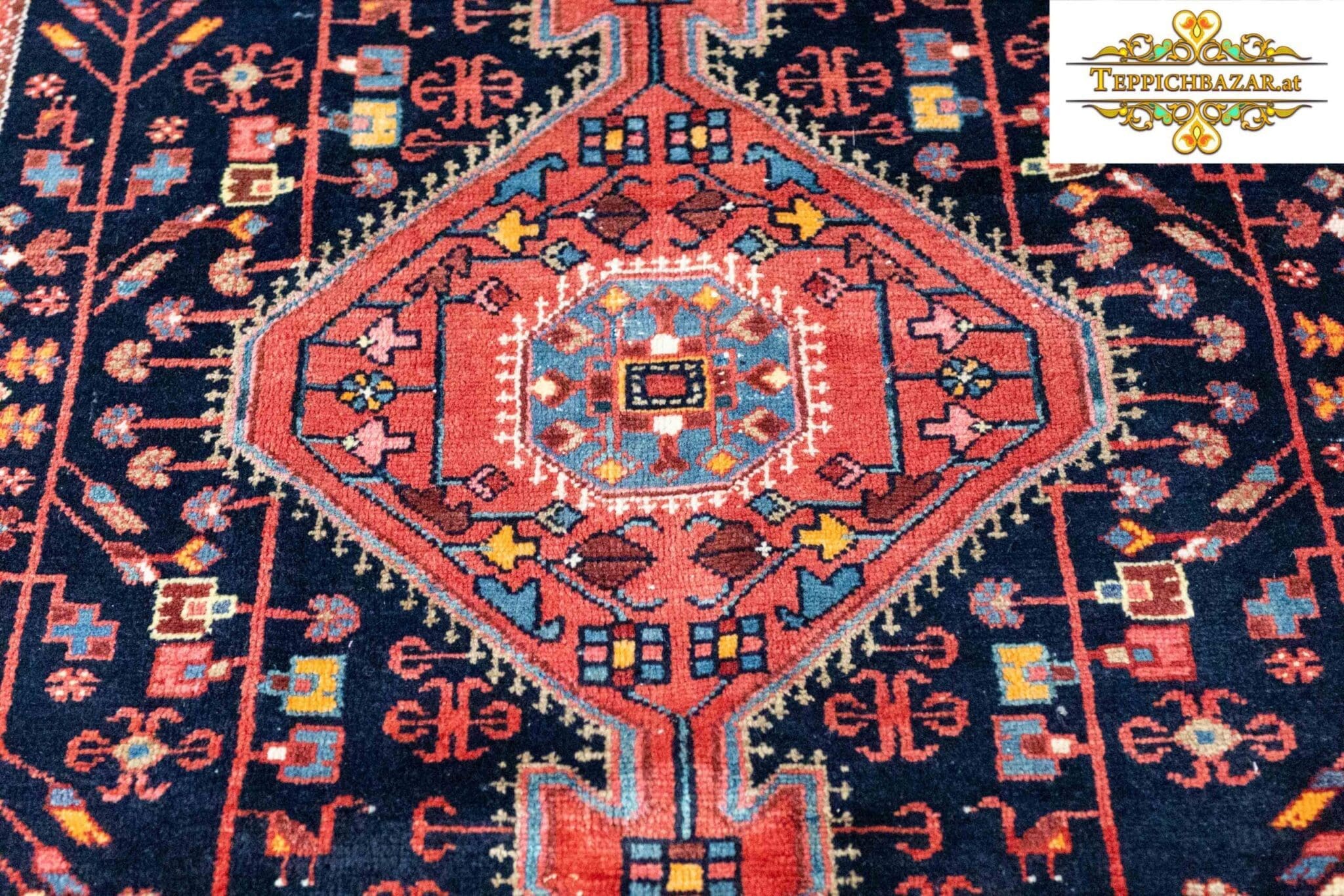 Perserteppich Hamedan 242 x 156 cm Wolle handgeknüpft