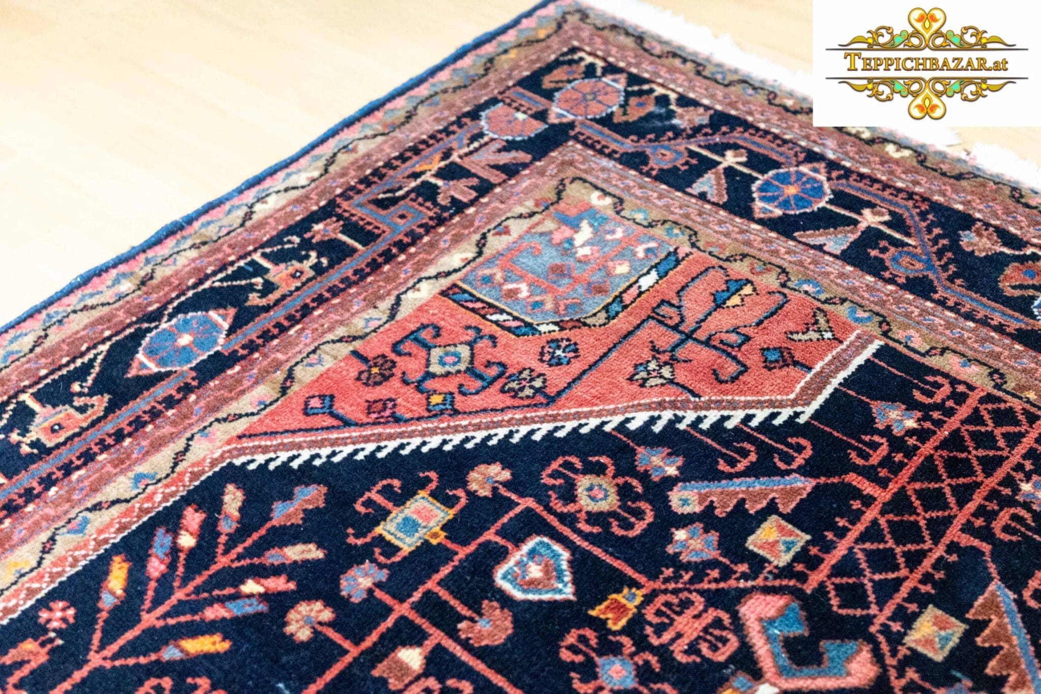 Perserteppich Hamedan 242 x 156 cm Wolle handgeknüpft