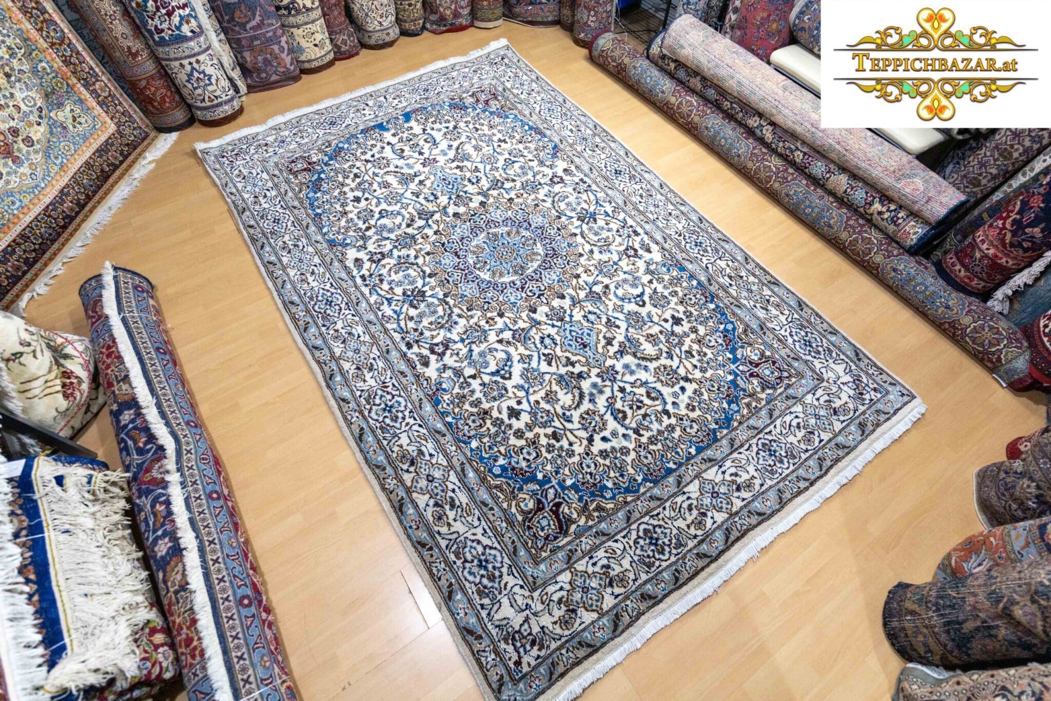 Perserteppich Nain 300 x 190 cm Wolle handgeknüpft (Verkauft)