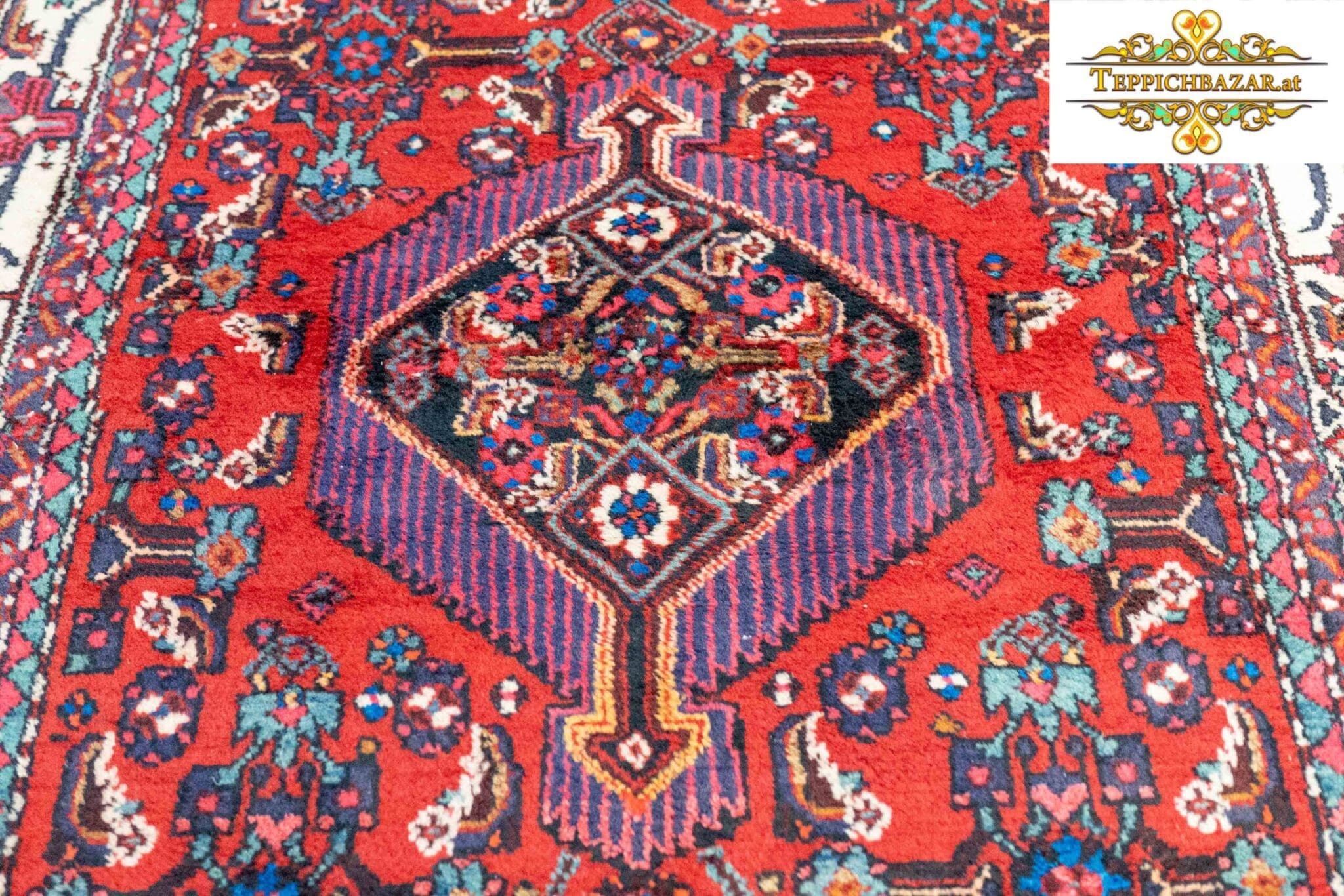 Perserteppich Hamedan 245x133 cm Wolle handgeknüpft