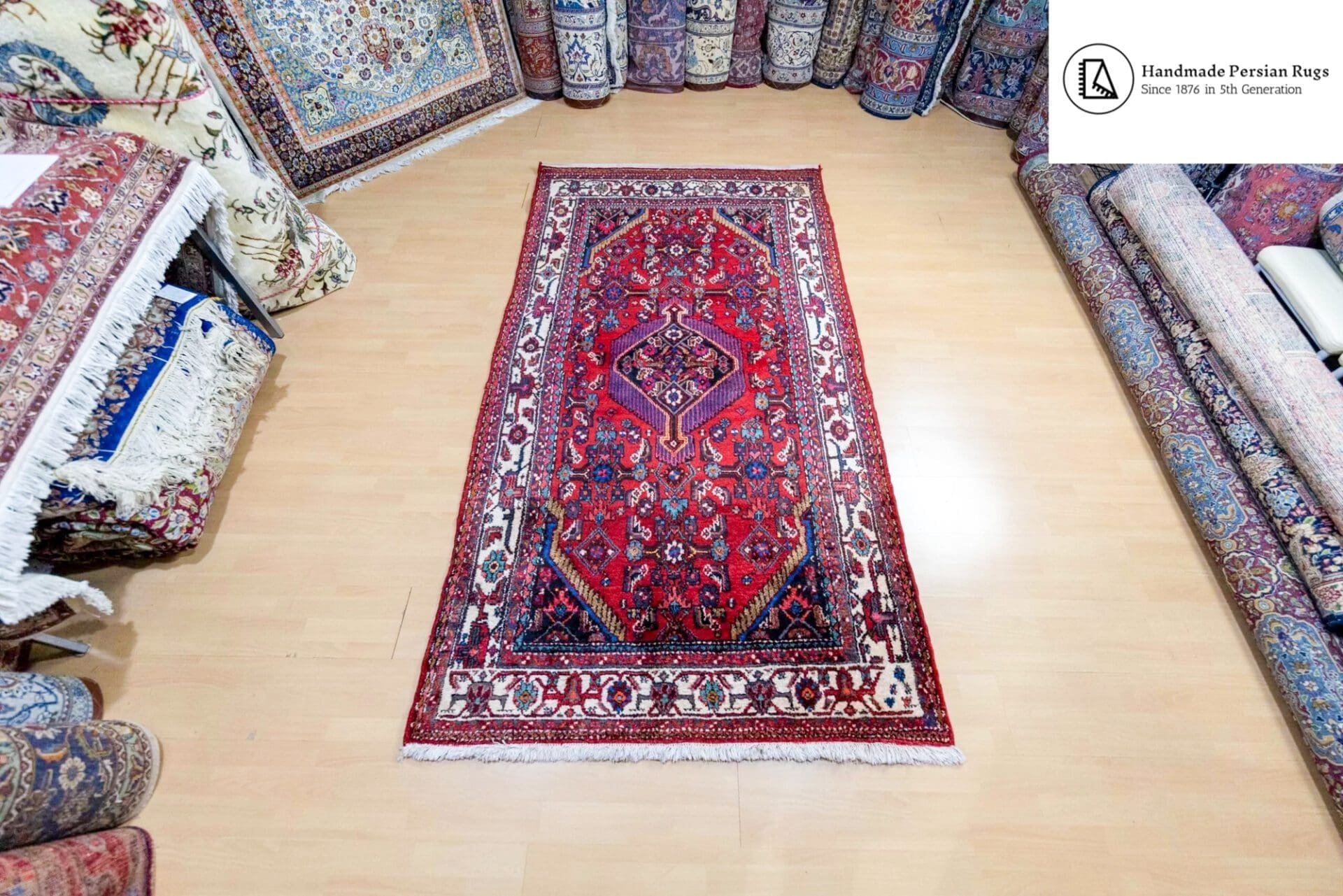 Perserteppich Hamedan 245x133 cm Wolle handgeknüpft