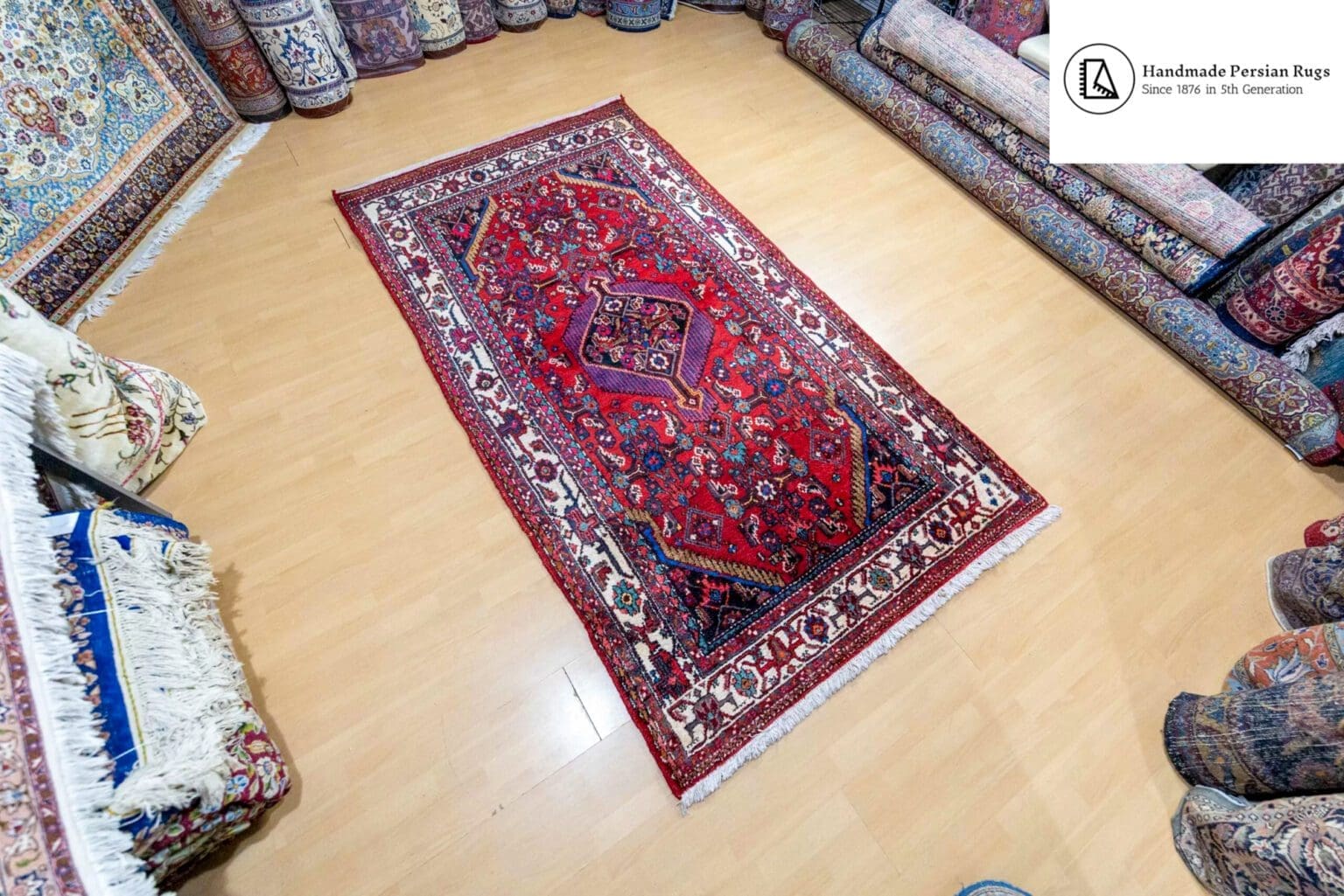 Perserteppich Hamedan 245x133 cm Wolle handgeknüpft
