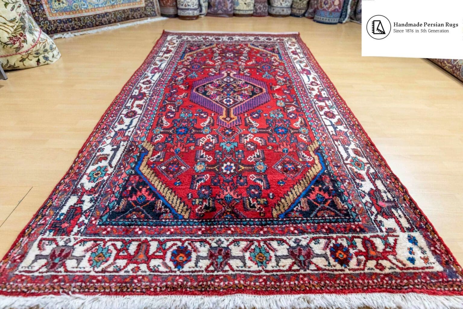 Perserteppich Hamedan 245x133 cm Wolle handgeknüpft