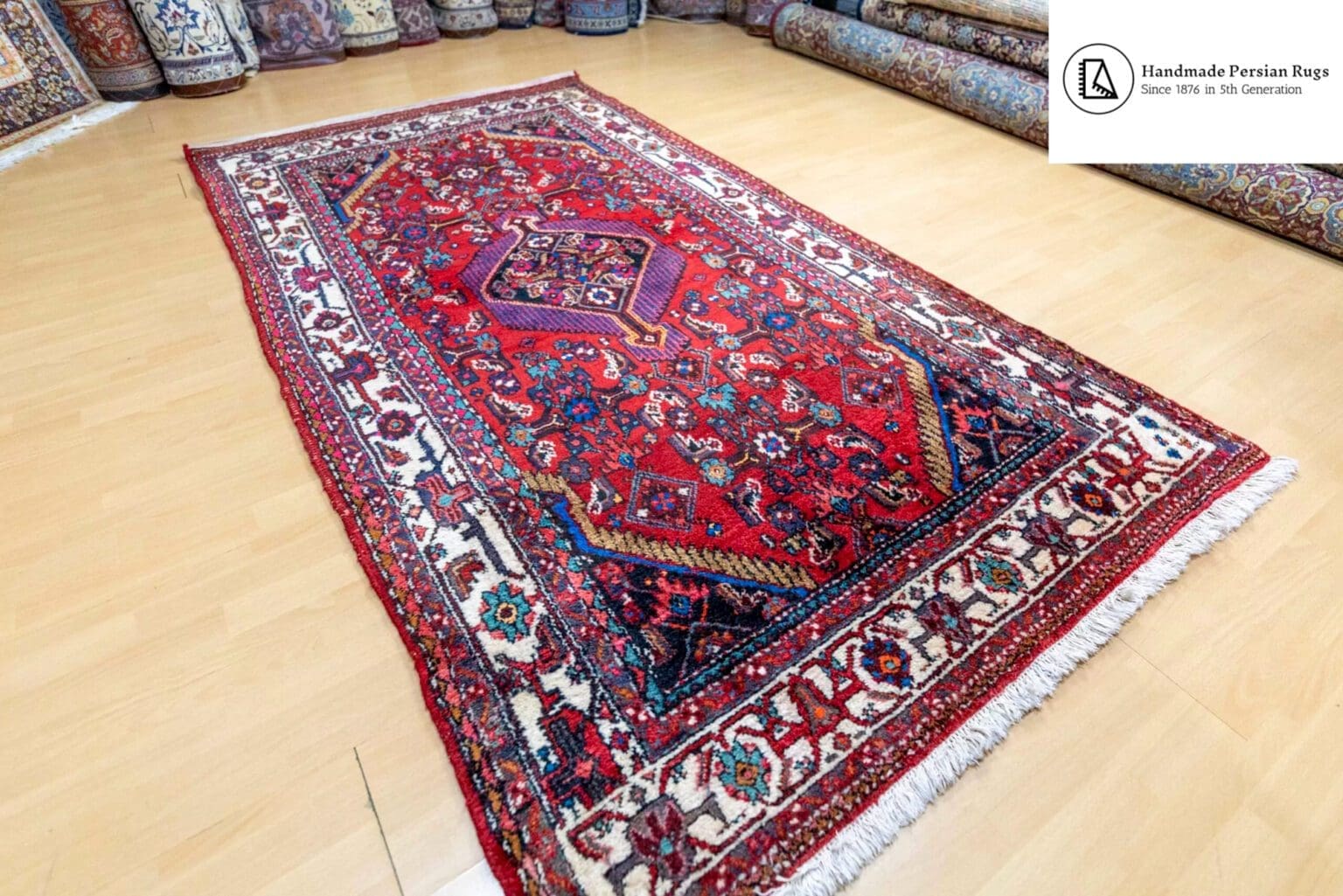 Perserteppich Hamedan 245x133 cm Wolle handgeknüpft