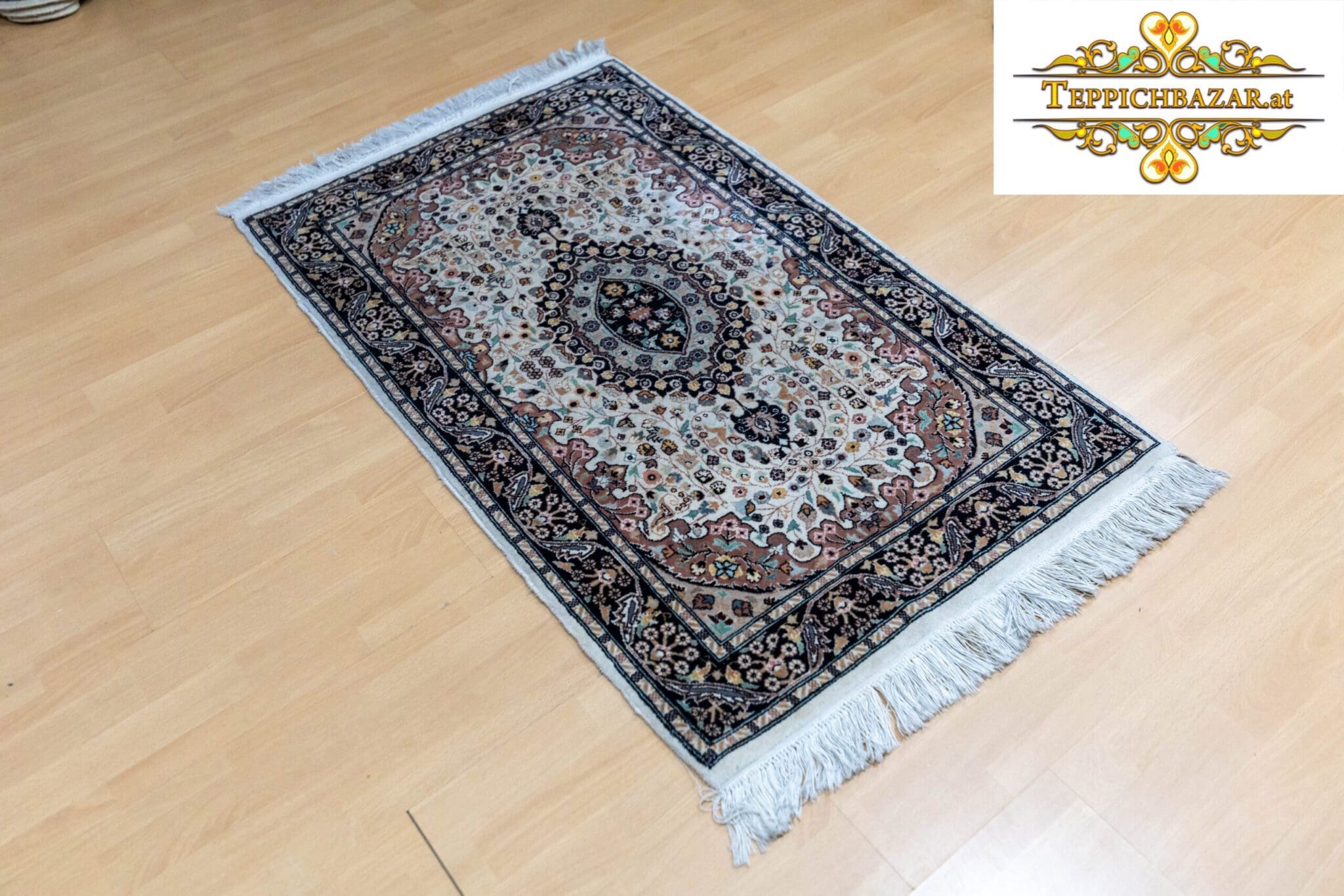 Perserteppich Kaschmir 127 x 78 cm handgeknüpft (Verkauft)
