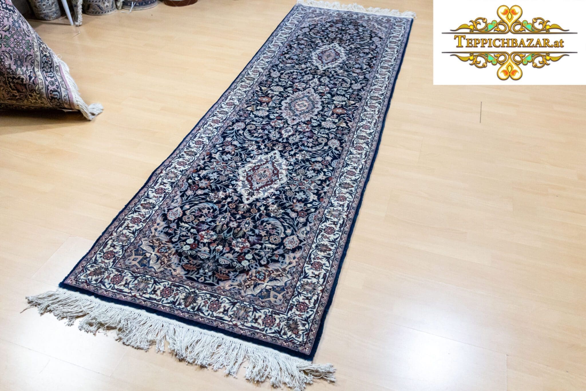 Perserteppich 250 x 79 cm Wolle handgeknüpft (Verkauft)