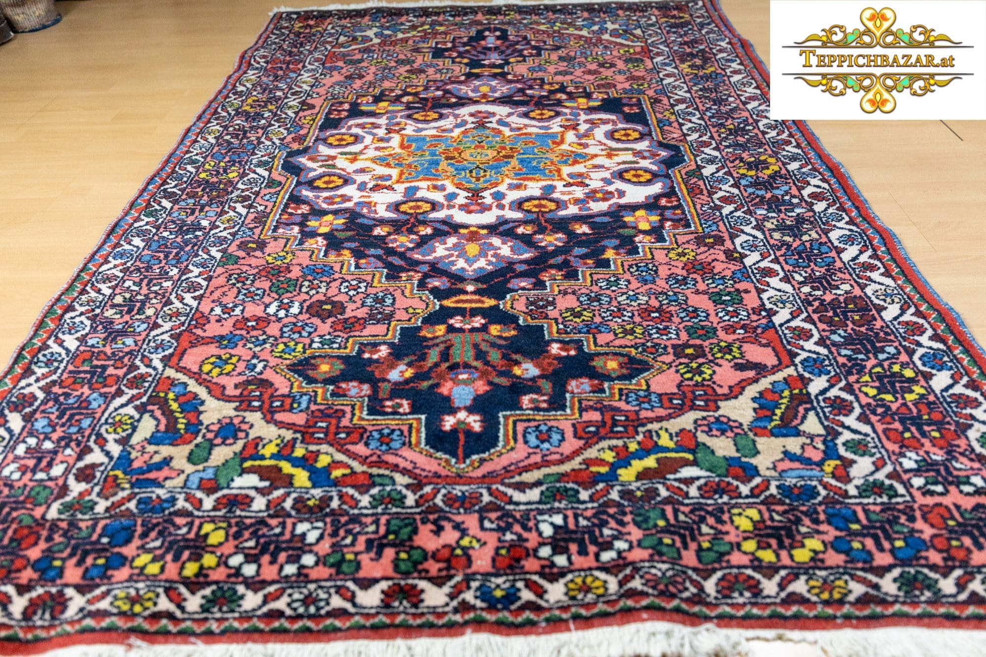 Perserteppich Hamedan 204 x 137 cm Wolle handgeknüpft