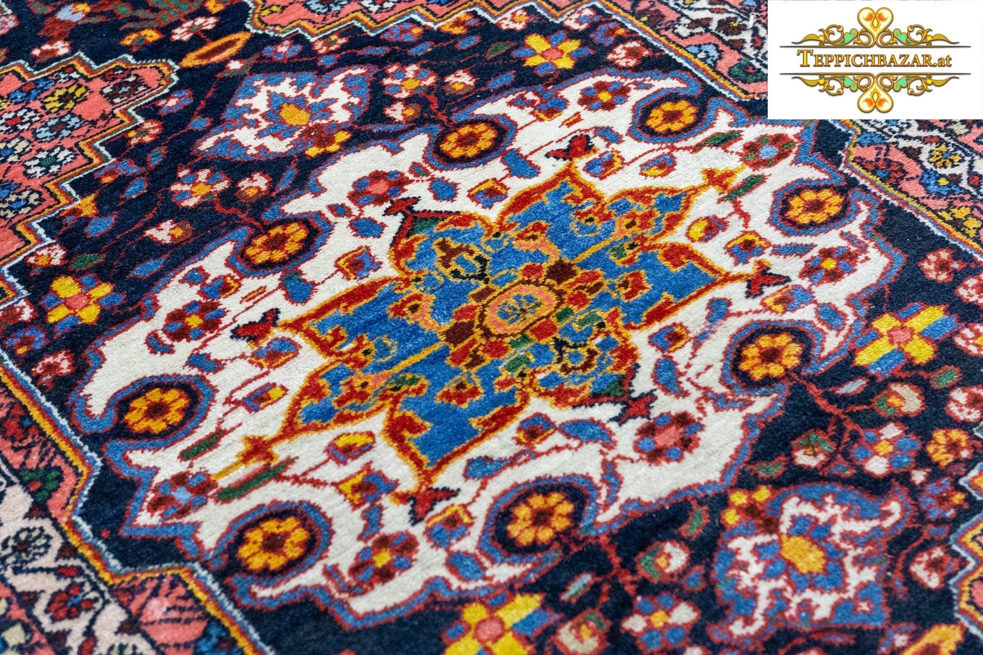 Perserteppich Hamedan 204 x 137 cm Wolle handgeknüpft