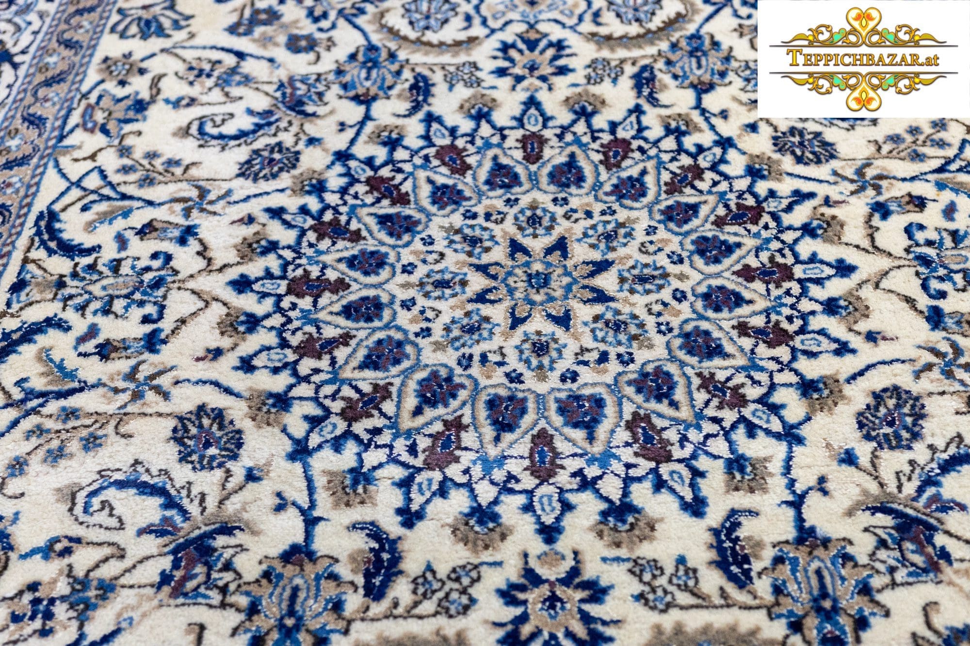 Perserteppich Nain 254x158 cm Wolle handgeknüpft (Verkauft)