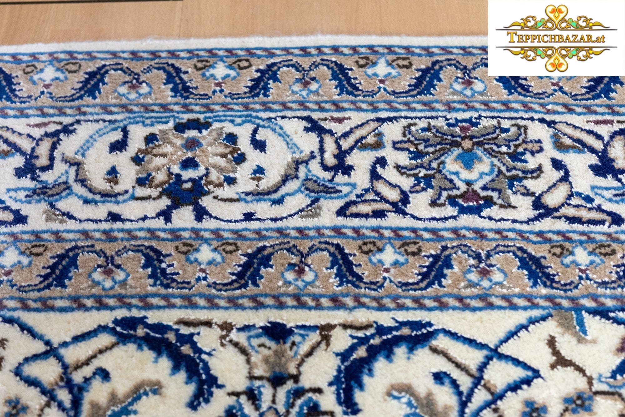 Perserteppich Nain 254x158 cm Wolle handgeknüpft (Verkauft)