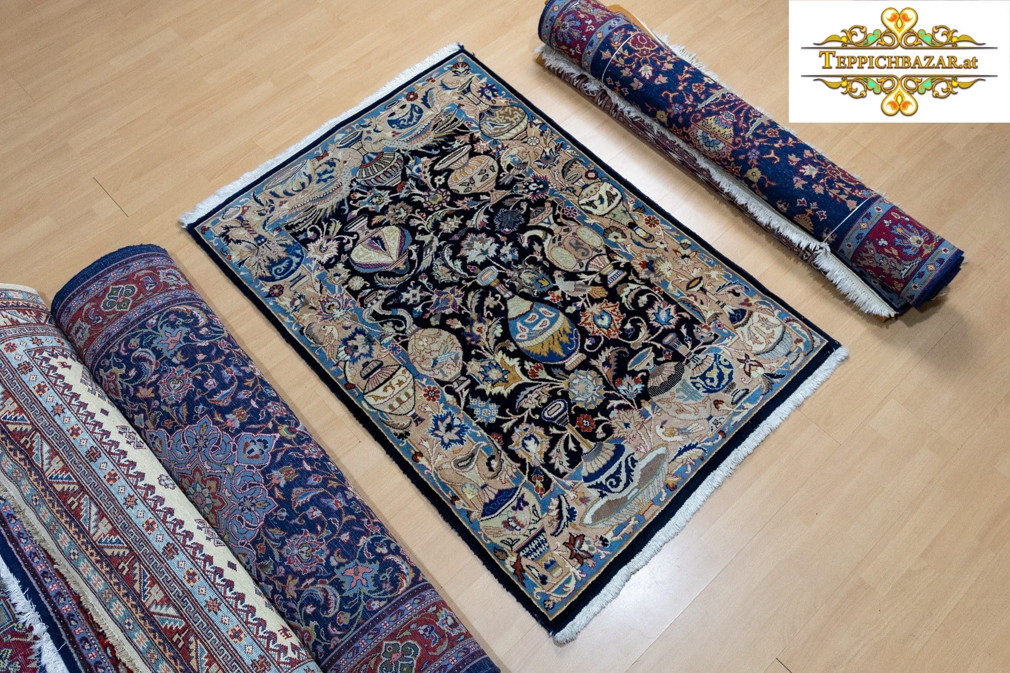 Perserteppich Kashmar 145x101 cm Wolle handgeknüpft (Verkauft)