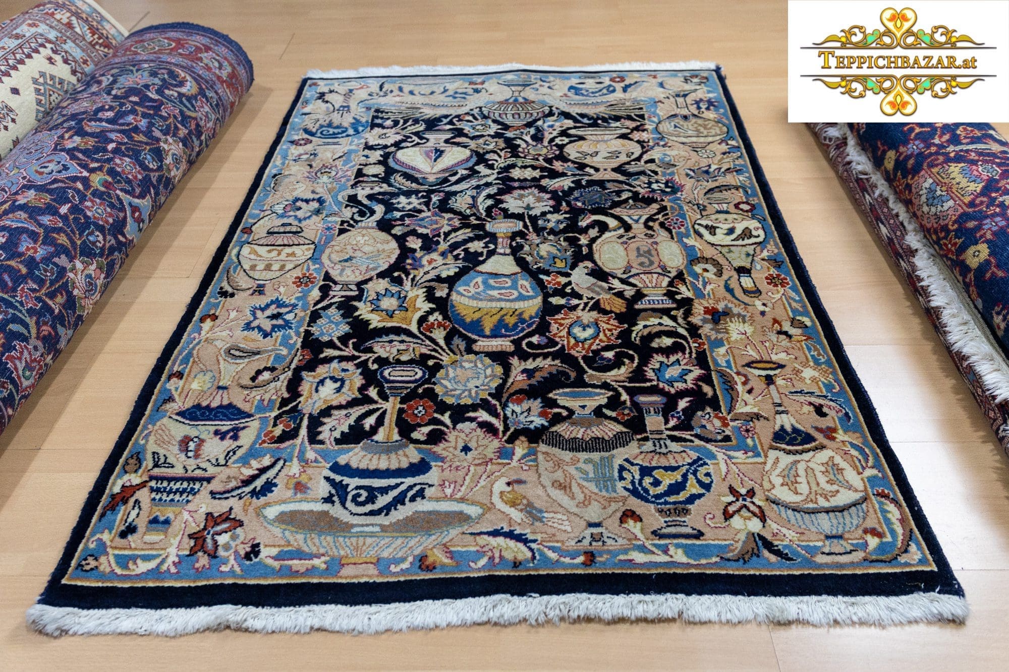 Perserteppich Kashmar 145x101 cm Wolle handgeknüpft (Verkauft)