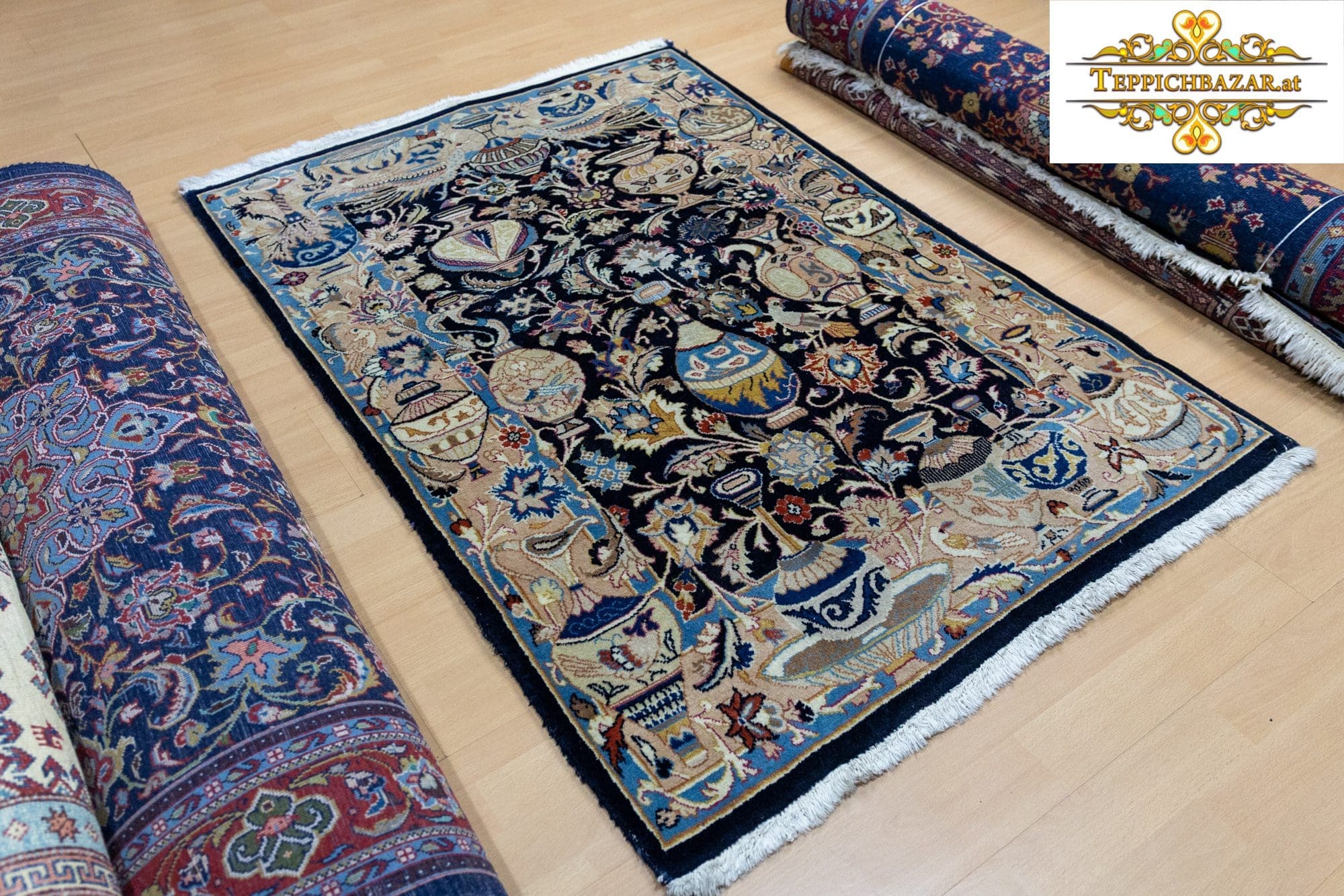Perserteppich Kashmar 145x101 cm Wolle handgeknüpft (Verkauft)