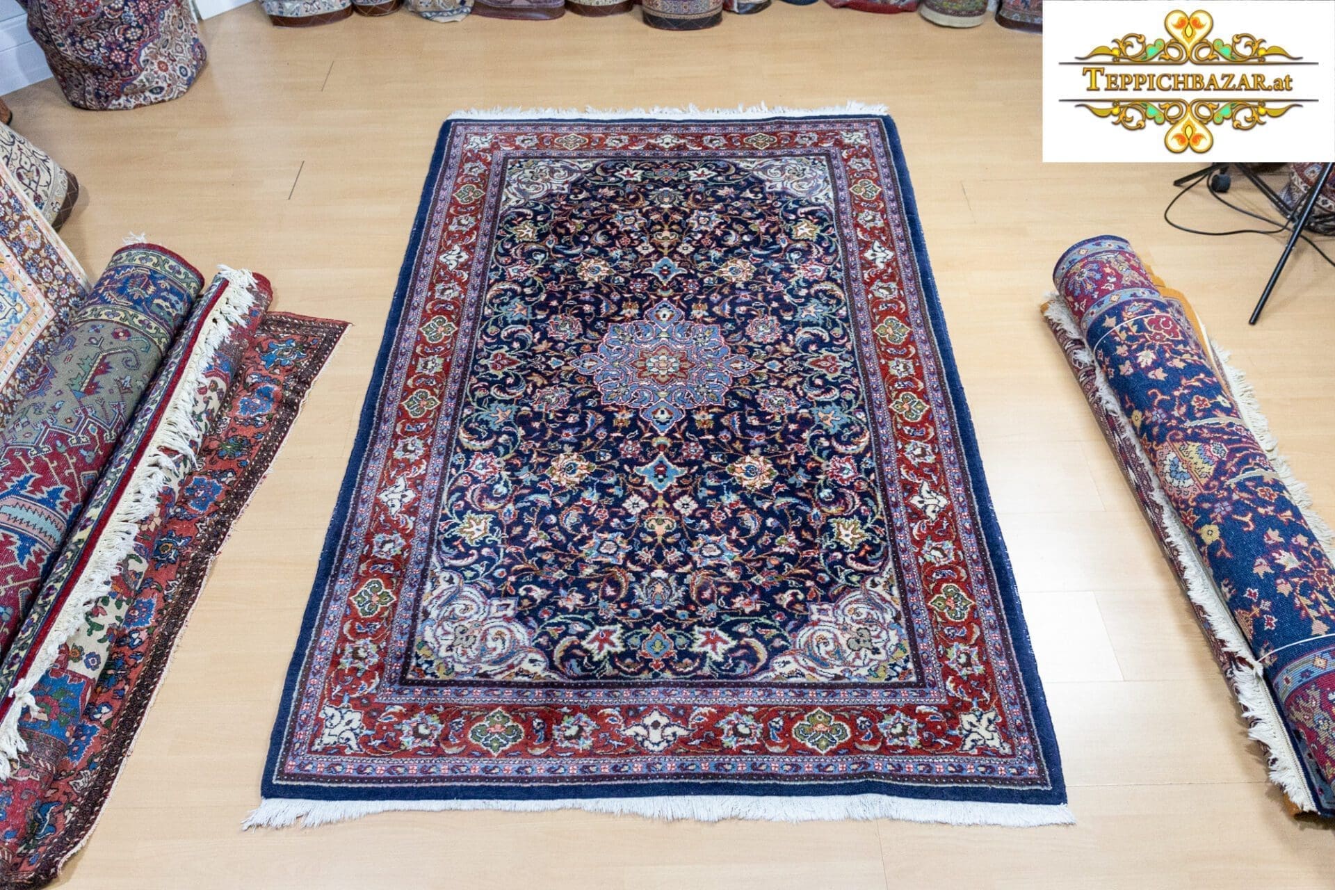 Perserteppich Sarough 215 x 145 cm Wolle handgeknüpft