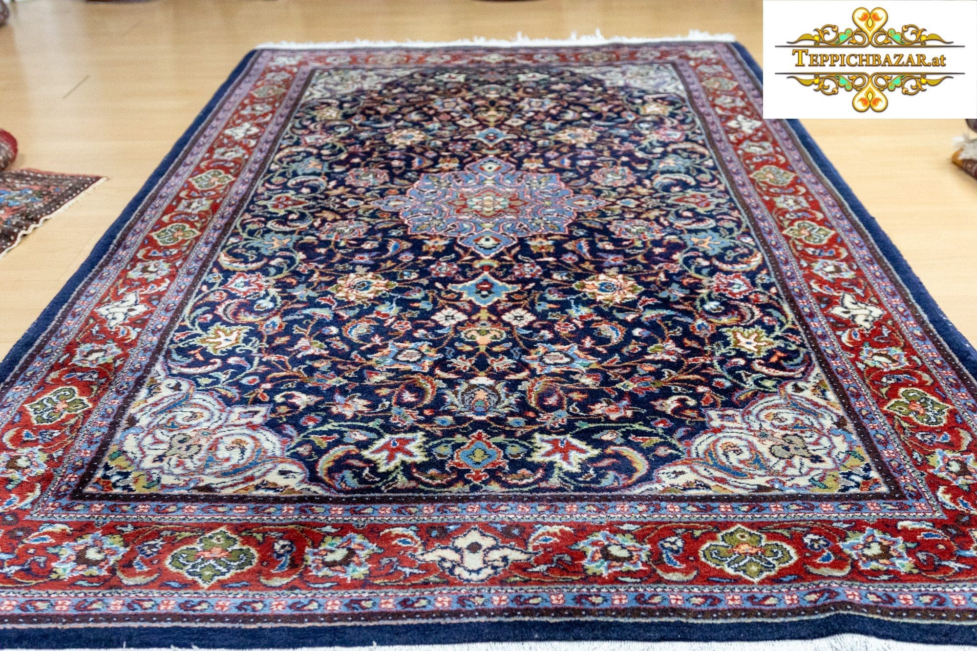Perserteppich Sarough 215 x 145 cm Wolle handgeknüpft