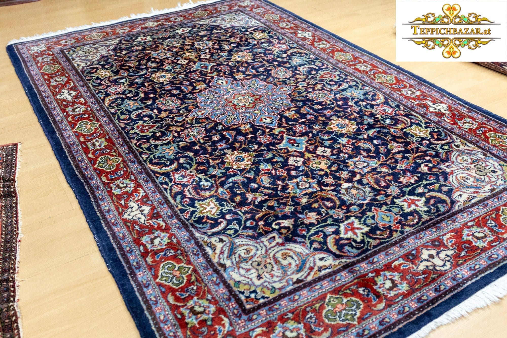Perserteppich Sarough 215 x 145 cm Wolle handgeknüpft