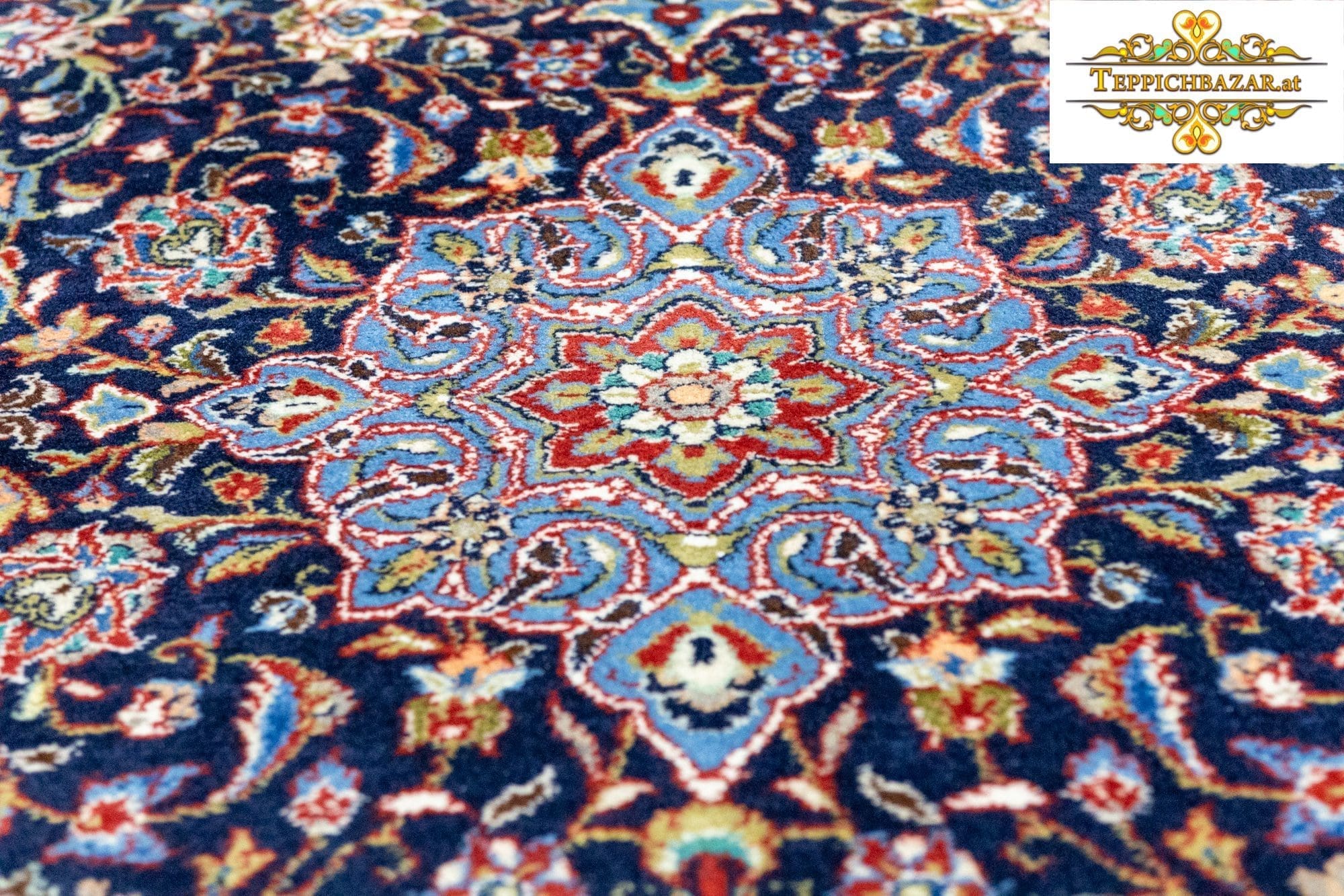 Perserteppich Sarough 215 x 145 cm Wolle handgeknüpft