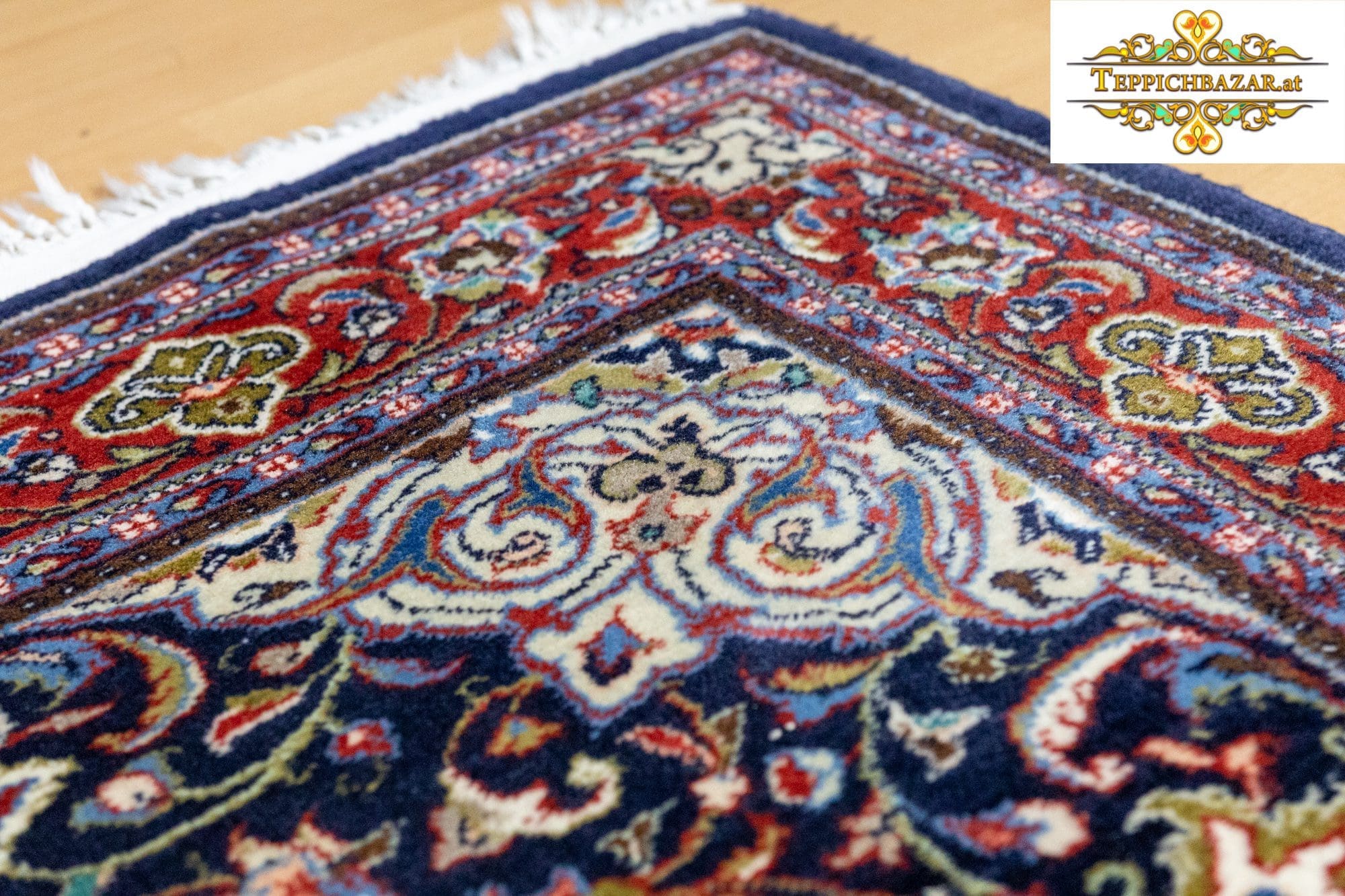 Perserteppich Sarough 215 x 145 cm Wolle handgeknüpft