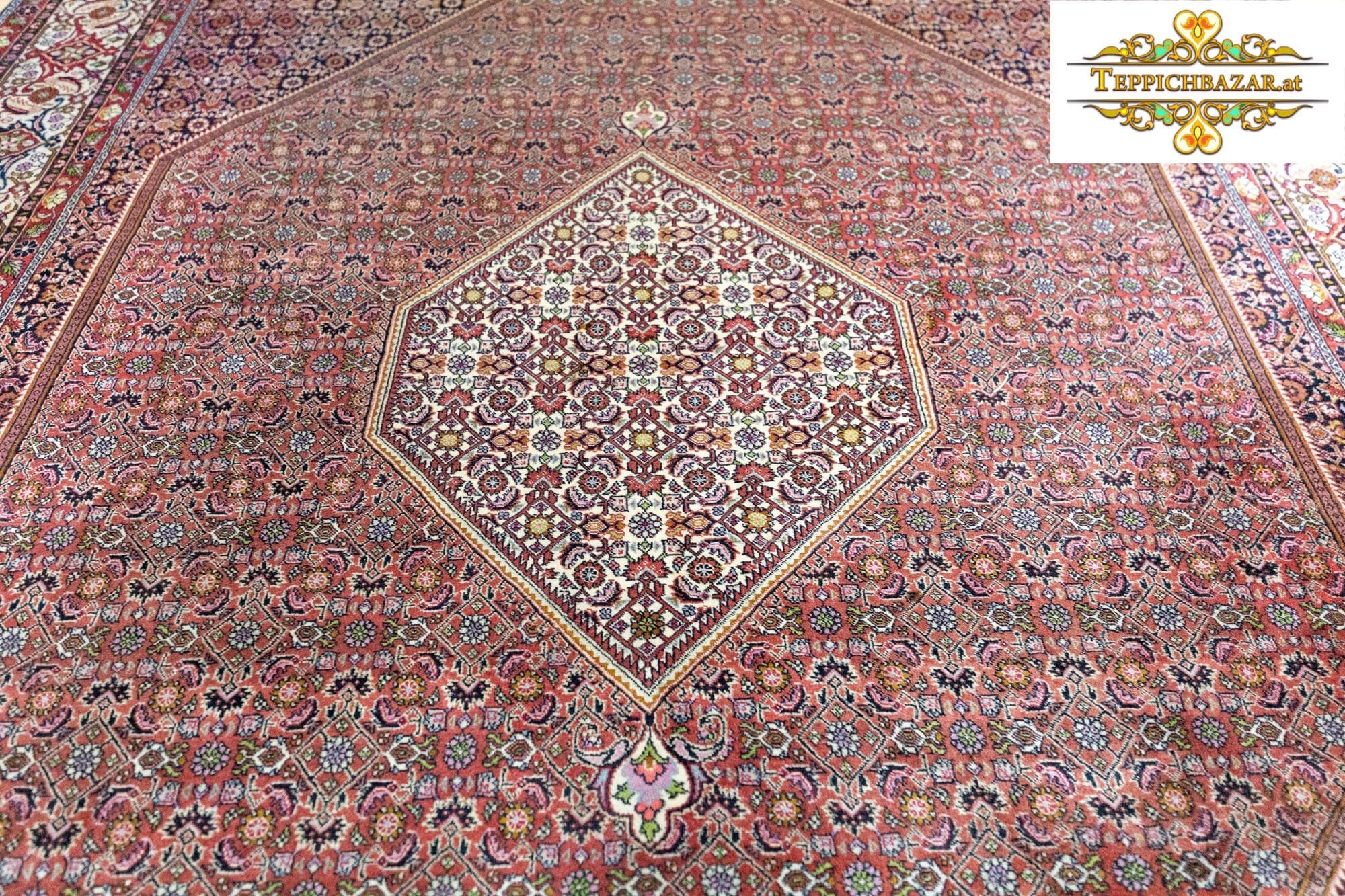 Perserteppich Bidjar ca. 342 x 245 cm Schurwolle handgeknüpft