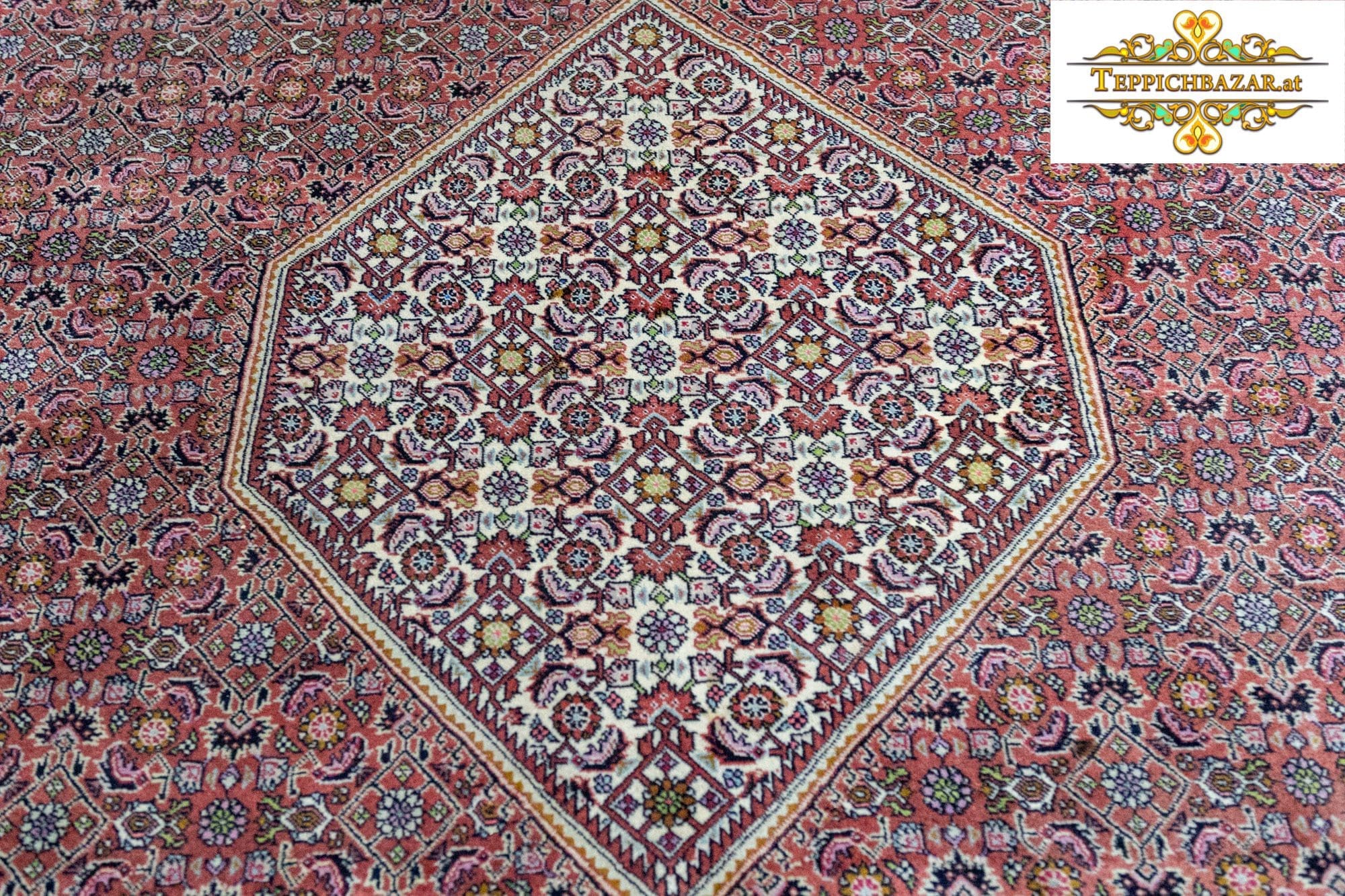 Perserteppich Bidjar ca. 342 x 245 cm Schurwolle handgeknüpft