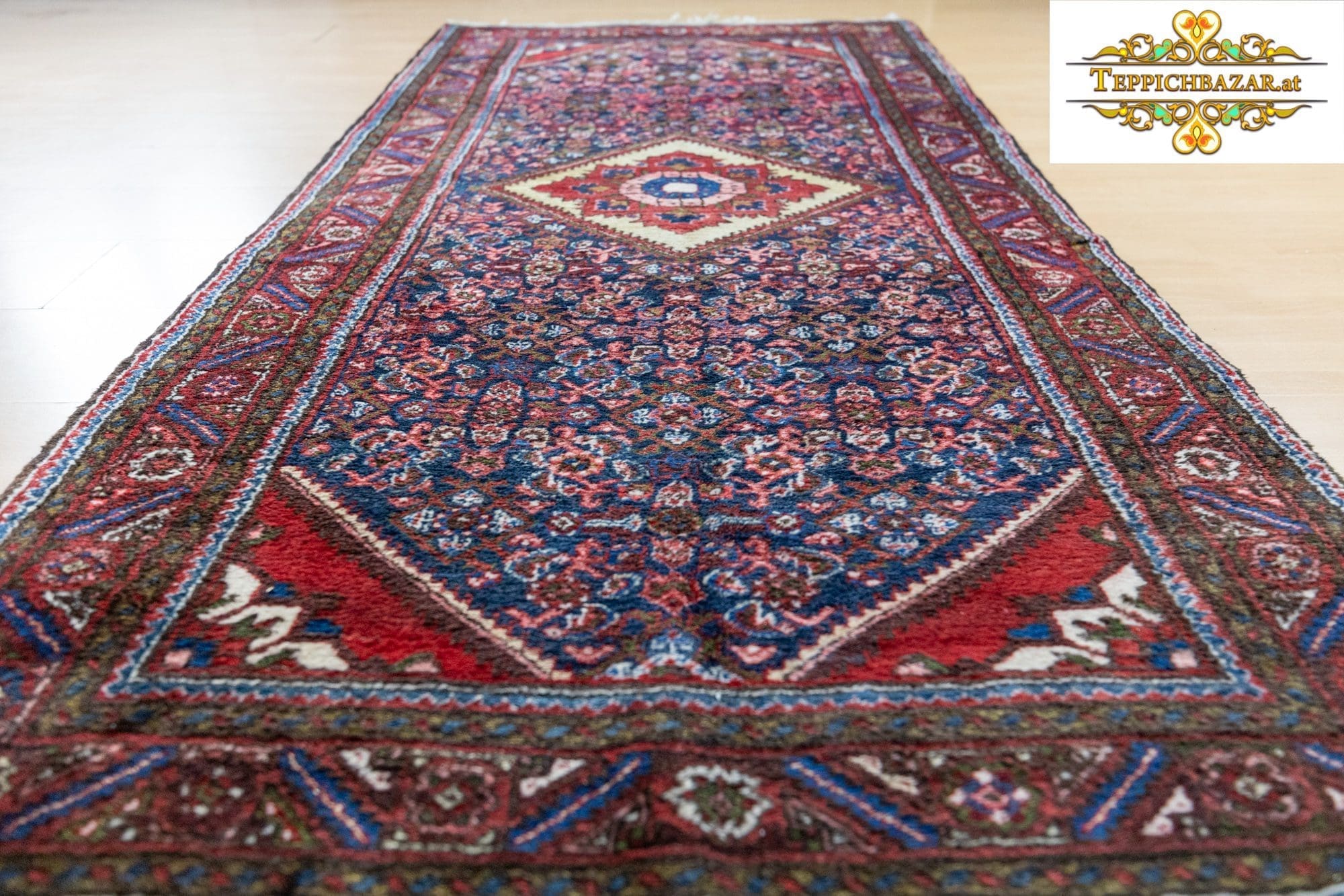 Perserteppich Hamedan 223 x 112 cm Wolle handgeknüpft