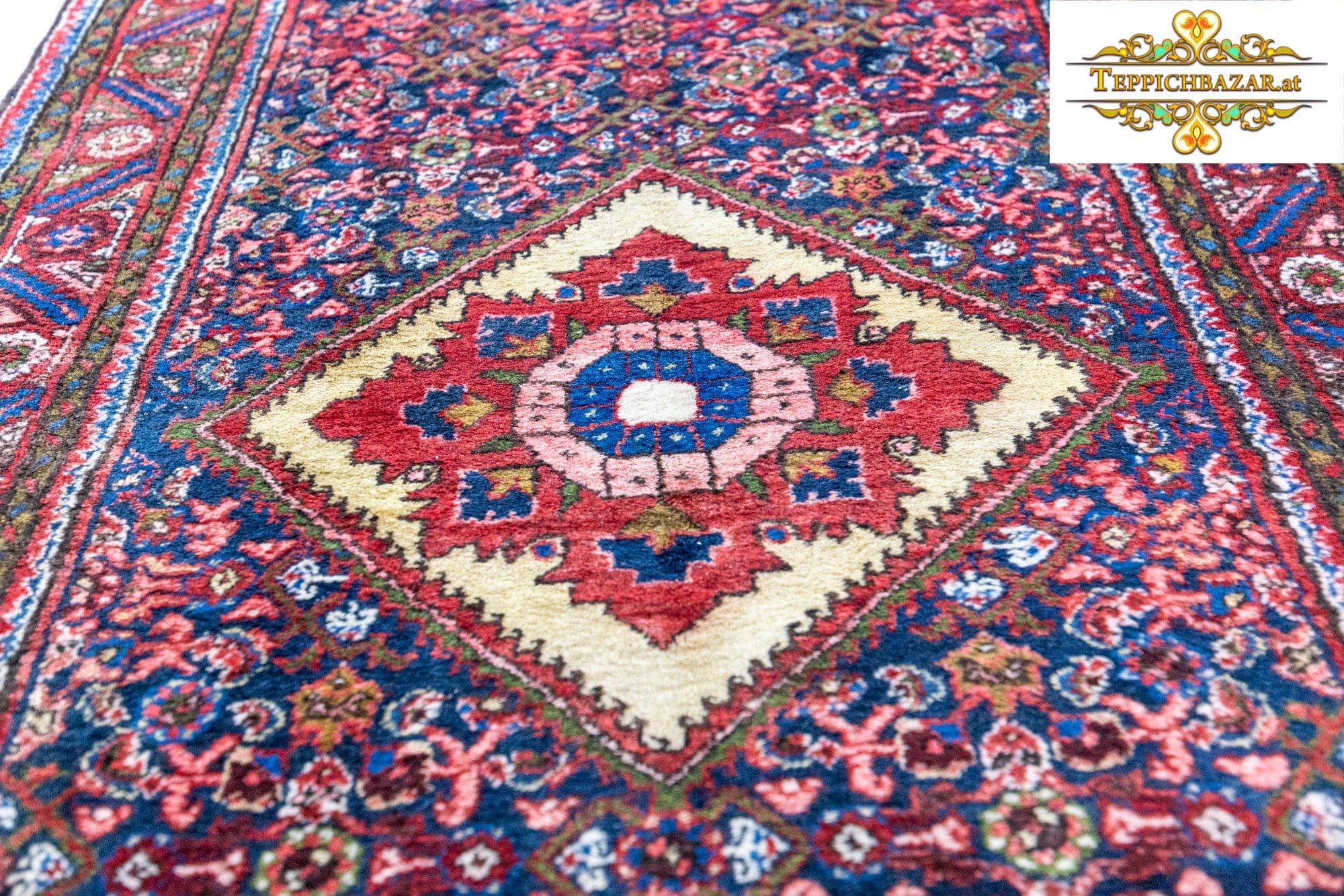 Perserteppich Hamedan 223 x 112 cm Wolle handgeknüpft