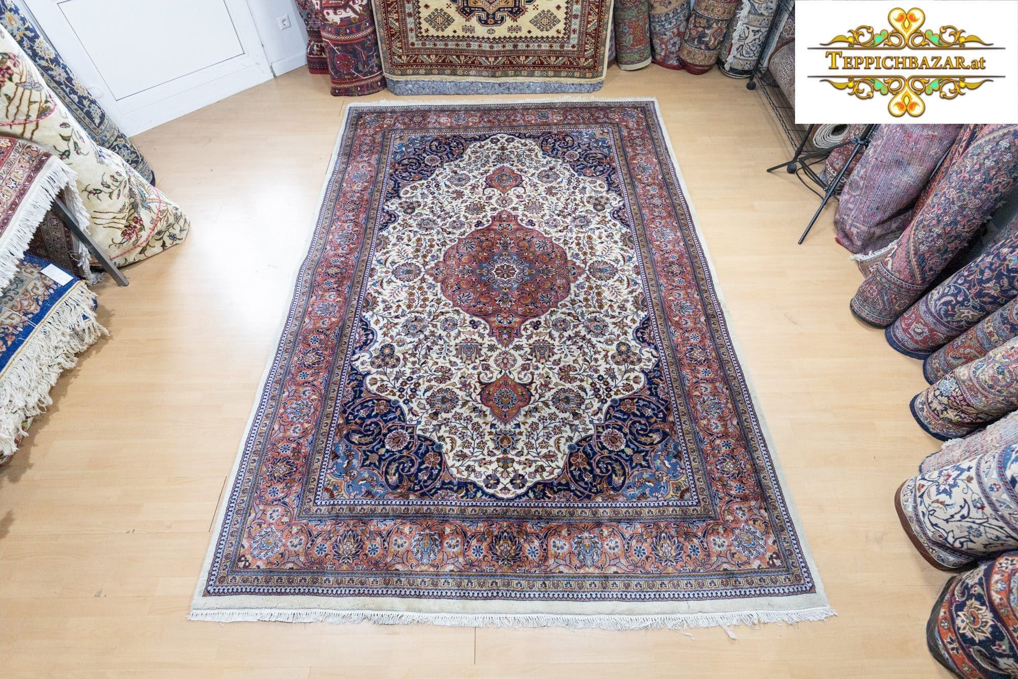 Orientteppich Ghom 291 x 196 cm Wolle handgeknüpft