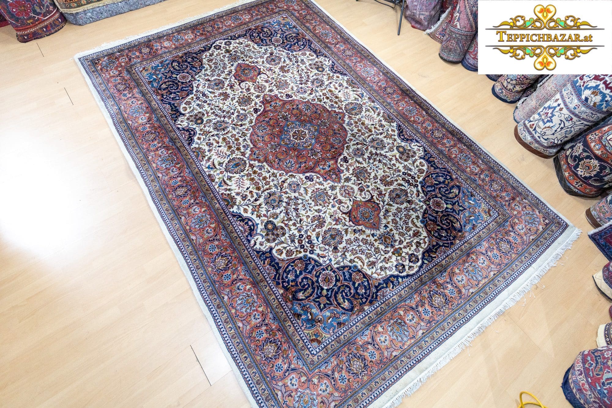 Orientteppich Ghom 291 x 196 cm Wolle handgeknüpft