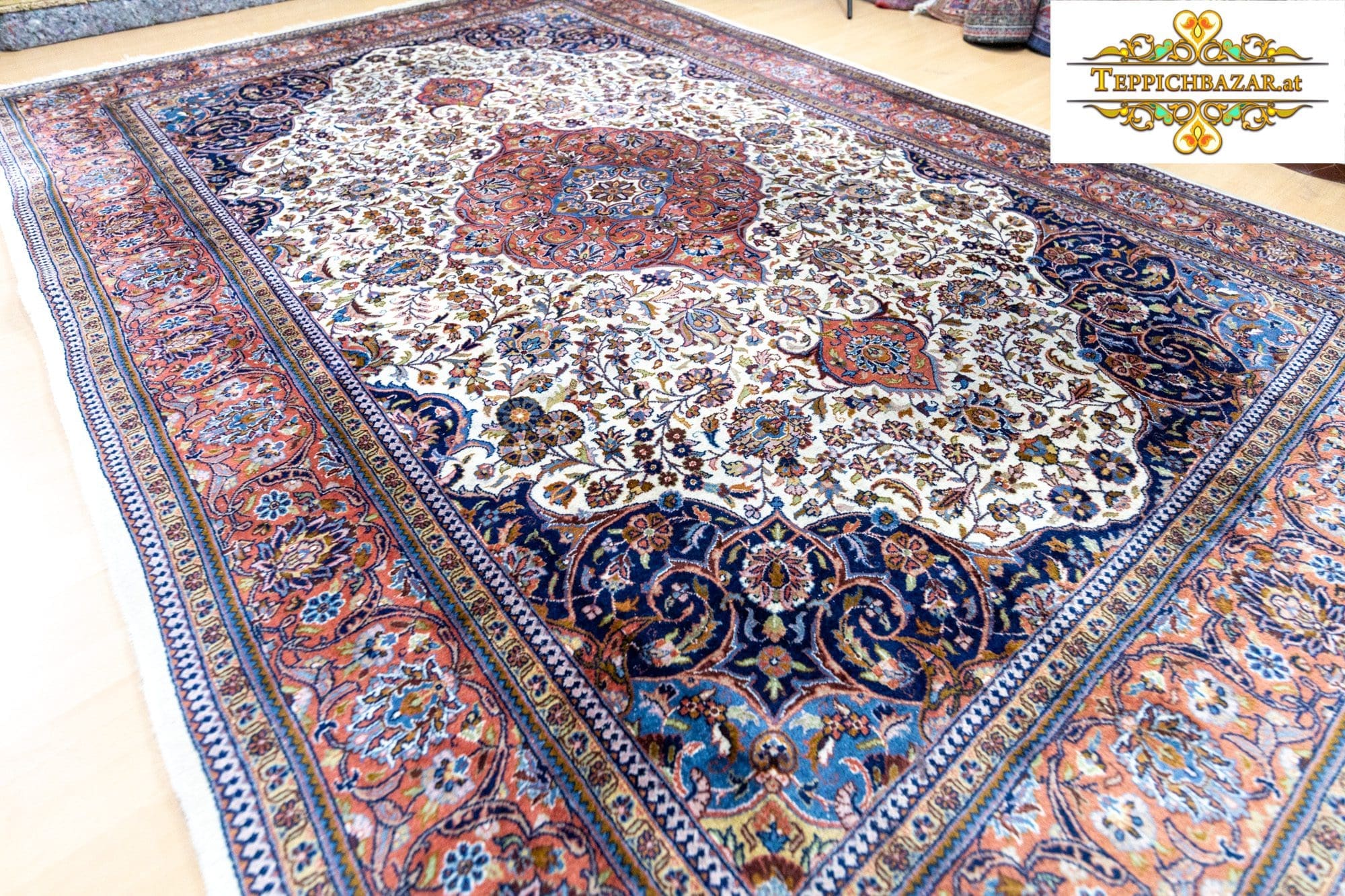 Orientteppich Ghom 291 x 196 cm Wolle handgeknüpft