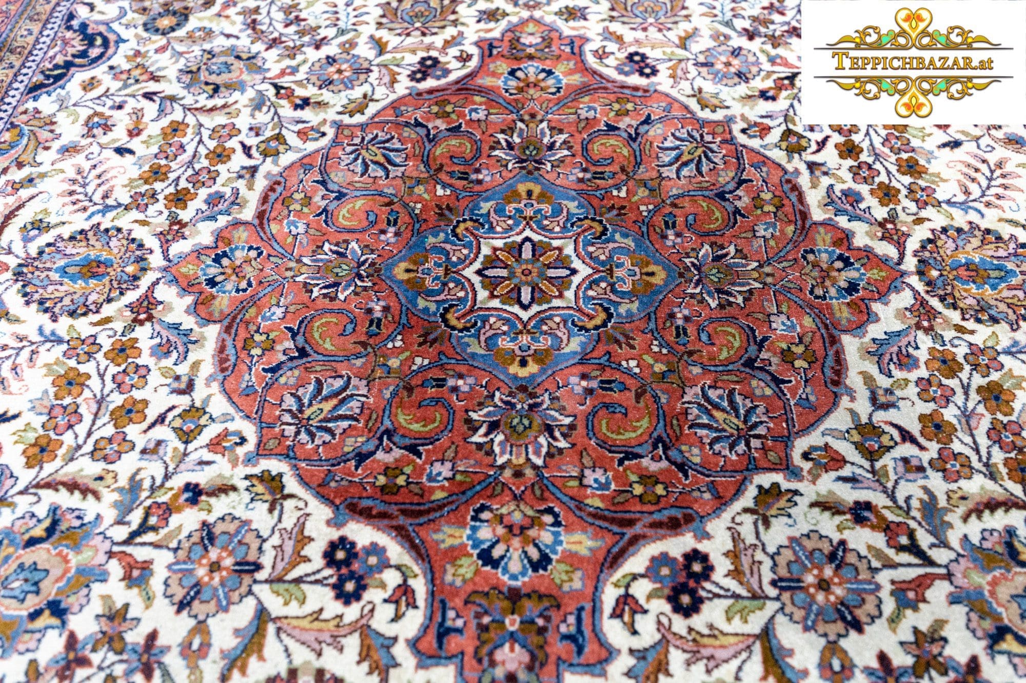 Orientteppich Ghom 291 x 196 cm Wolle handgeknüpft